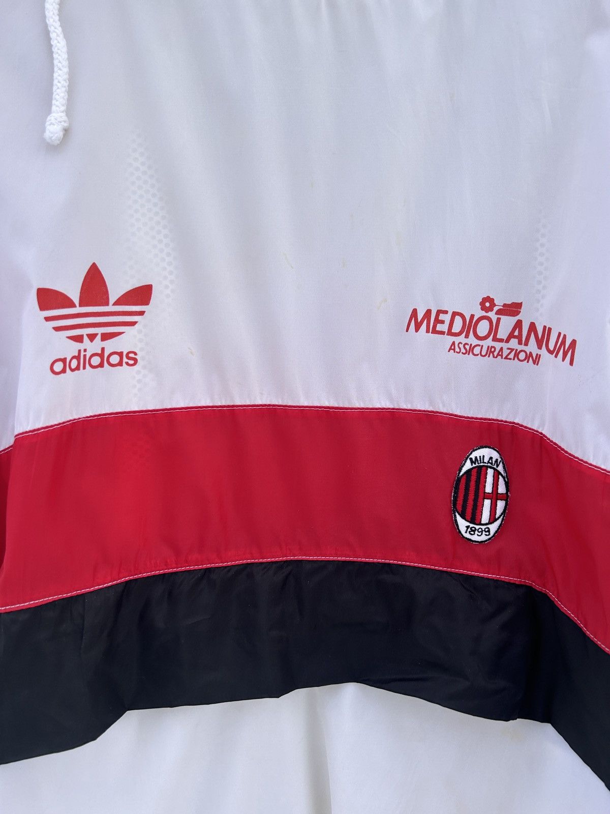 Adidas Adidas Ac Milan 1990/91/92 Hooded Lightweight Anorak Jacket Size US L / EU 52-54 / 3 - 2 Thumbnail