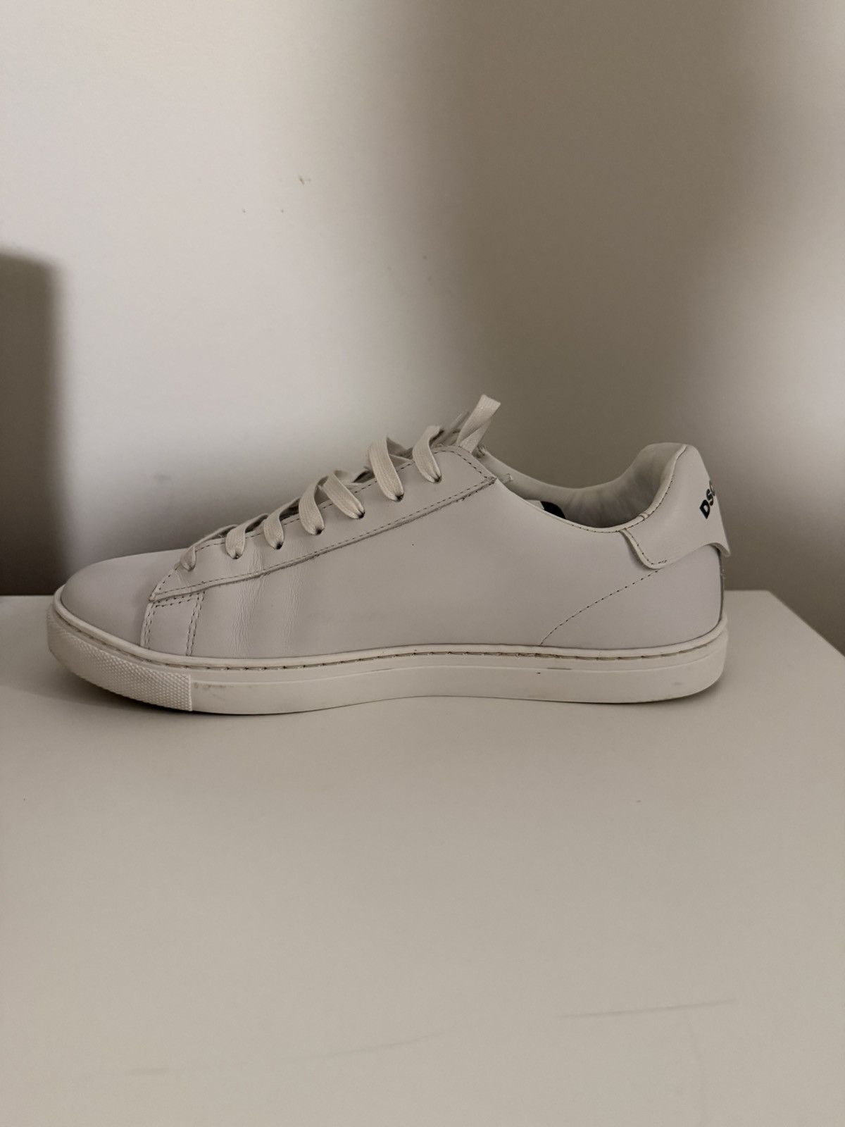 Dsquared2 DSQUARED White Leather Sneakers Size US 6.5 / EU 39-40 - 3 Thumbnail