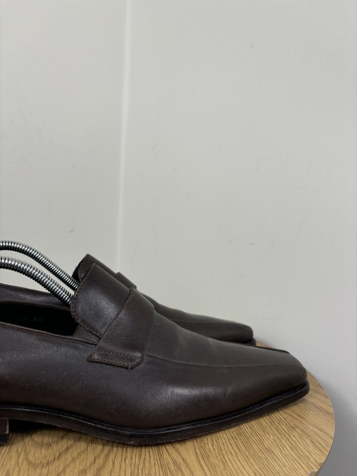 Hugo Boss Hugo Boss Men’s Brown Leather Venetian Loafers Dress Shoes Size US 8.5 / EU 41-42 - 3 Thumbnail