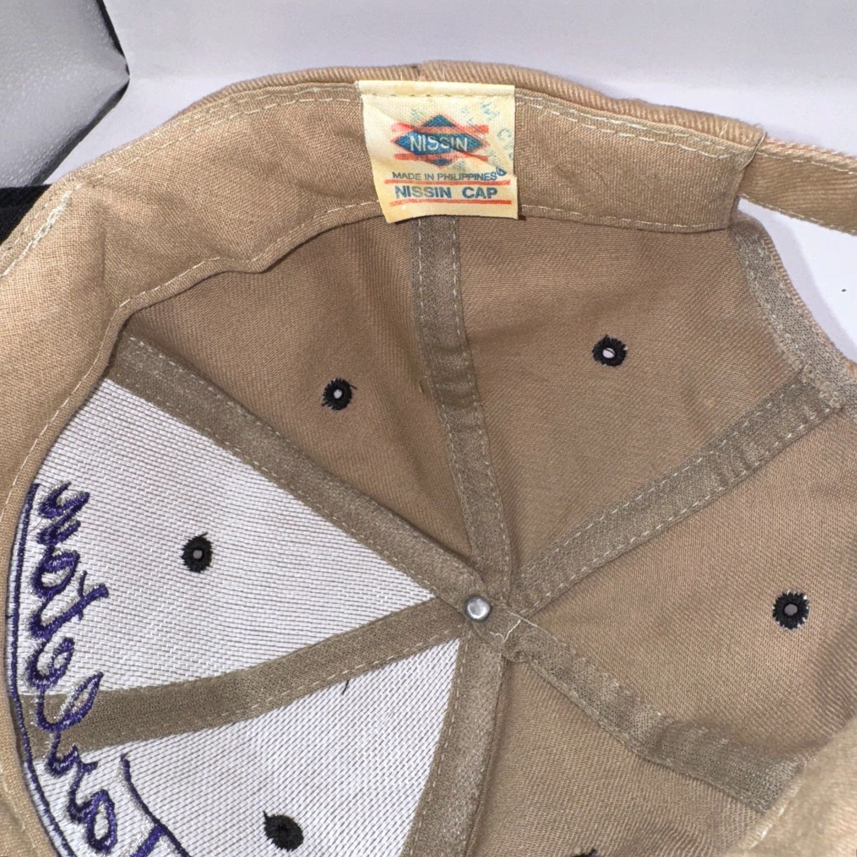 Vintage VINTAGE Tarleton Agricultural Carlton State University Nissin Cap Hat Baseball Beige Adjustable Canvas Cotton Men Logo Cap Size ONE SIZE - 6 Thumbnail