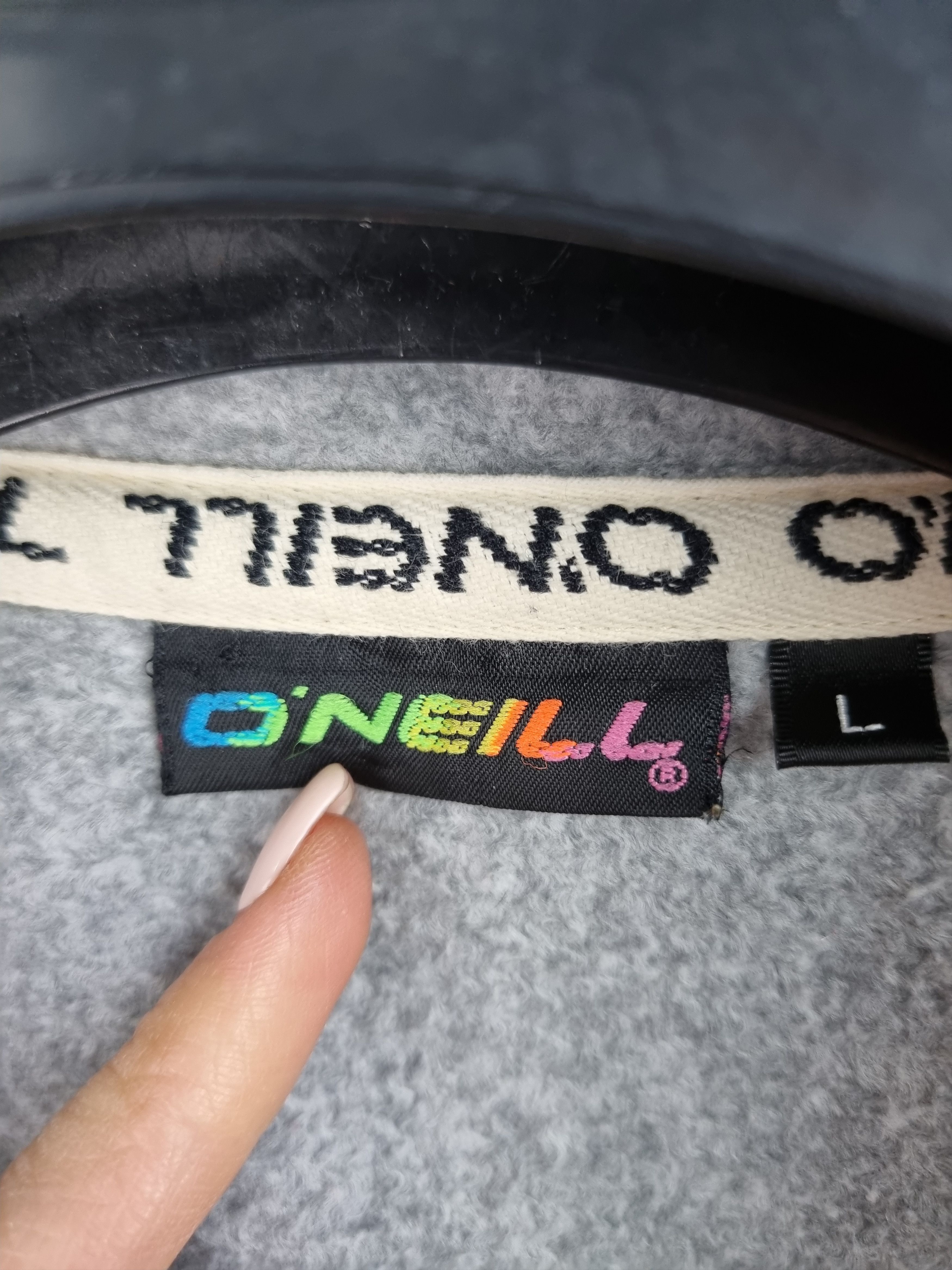O'Neill × Vintage 80s Vintage ONeill Fleece Nylon Abstract Fractals Pullover Size US L / EU 52-54 / 3 - 7 Thumbnail