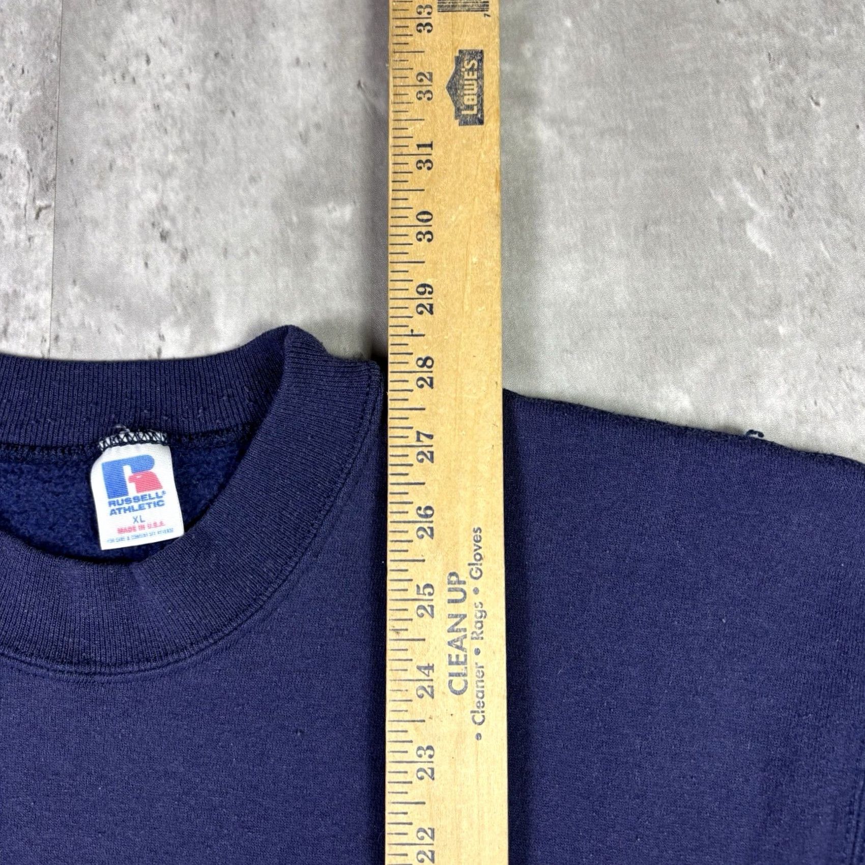 Russell Athletic VINTAGE Russell Athletic Sweatshirt Two Tone Blue XL USA Crew Neck Pullover Cotton Jersey Logo Distressed Size US XL / EU 56 / 4 - 4 Thumbnail
