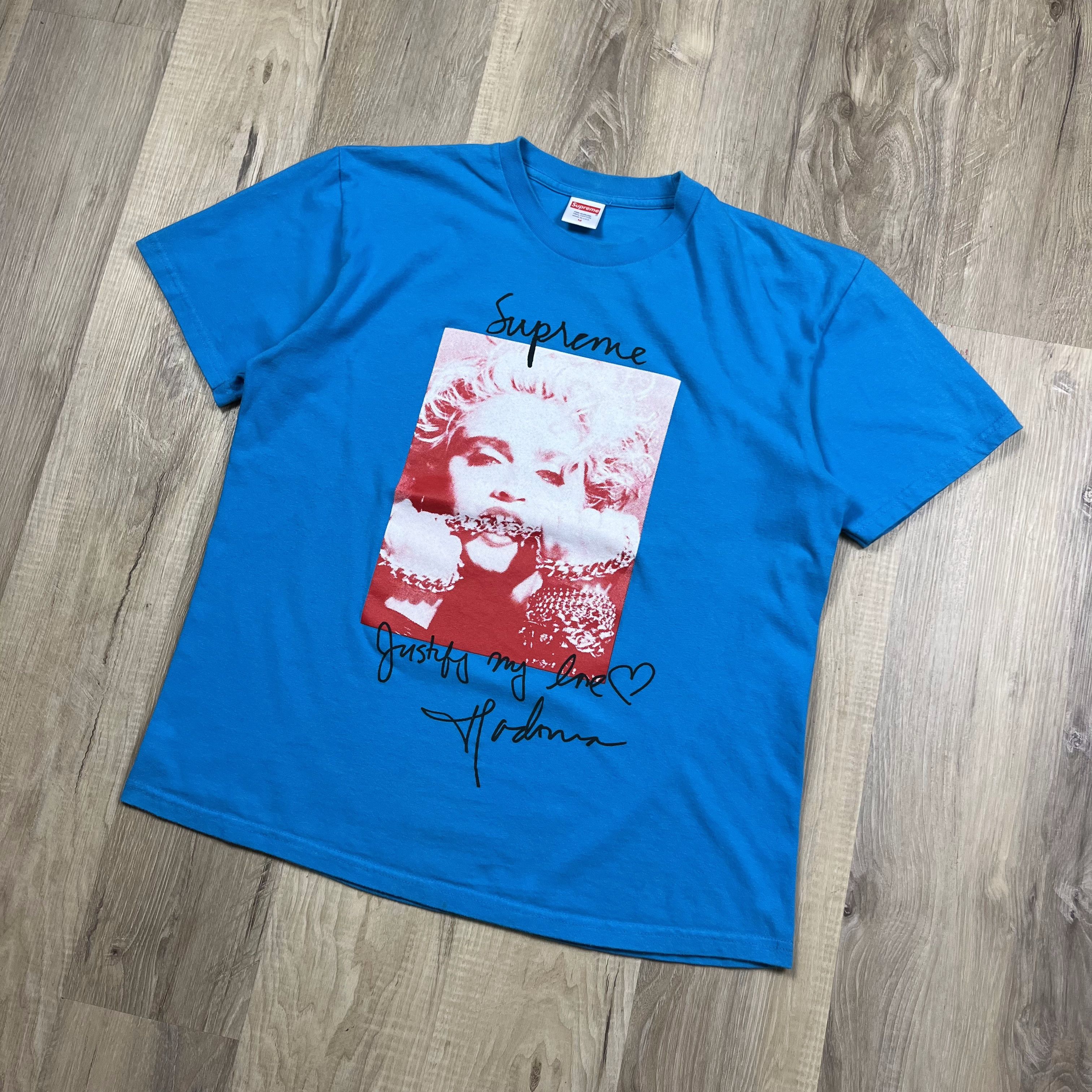 Supreme Madonna Photo Graphic T-shirt Mens Medium 2018 Blue