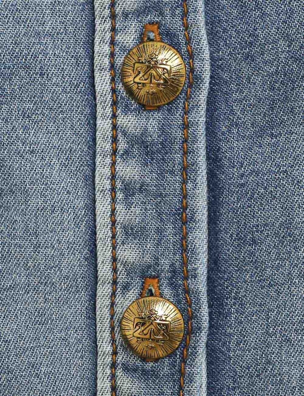 Zimmermann oc11z0425 Luminosity Denim Corset Shirt in Blue Size S / US 4 / IT 40 - 6 Thumbnail