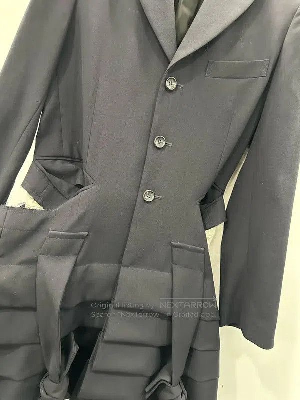 Comme des Garcons Comme des Garçons Stylish Navy Wool Coat . Size XS / US 0-2 / IT 36-38 - 2 Thumbnail