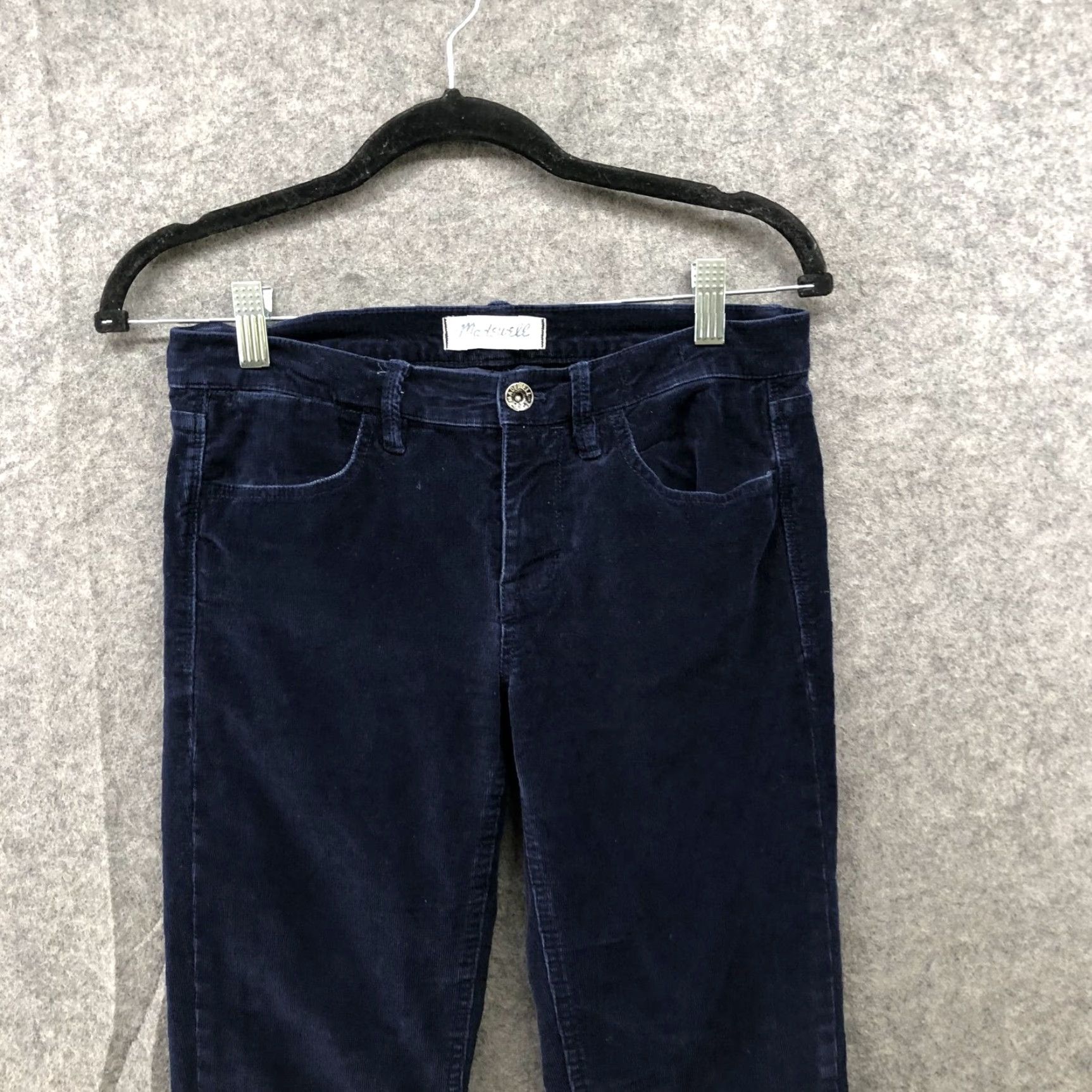 Madewell Madewell Corduroy Skinny Pants Womens Size 26 Dark Blue Low Rise 26x32 (26x31) Regular SlIM Pants Size 26" / US 2 / IT 38 - 3 Thumbnail