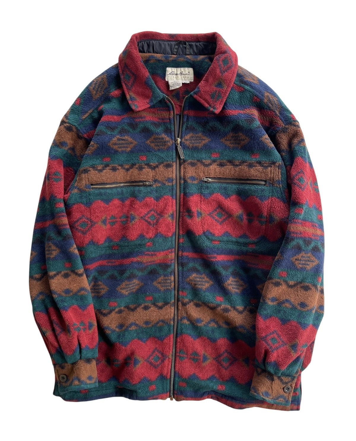 Eddie Bauer Vintage Native Patterned Polartec Fleece Jacket Size US L / EU 52-54 / 3 - 1 Thumbnail