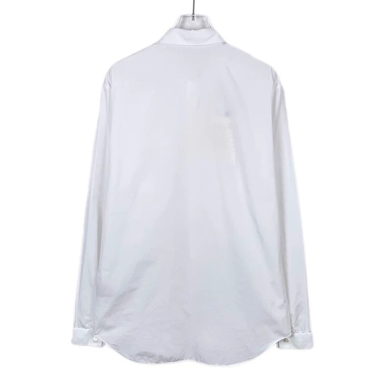 Dior Dior Size 39 White logo embroidered cotton long-sleeved shi Size US XXS / EU 40 - 2 Thumbnail
