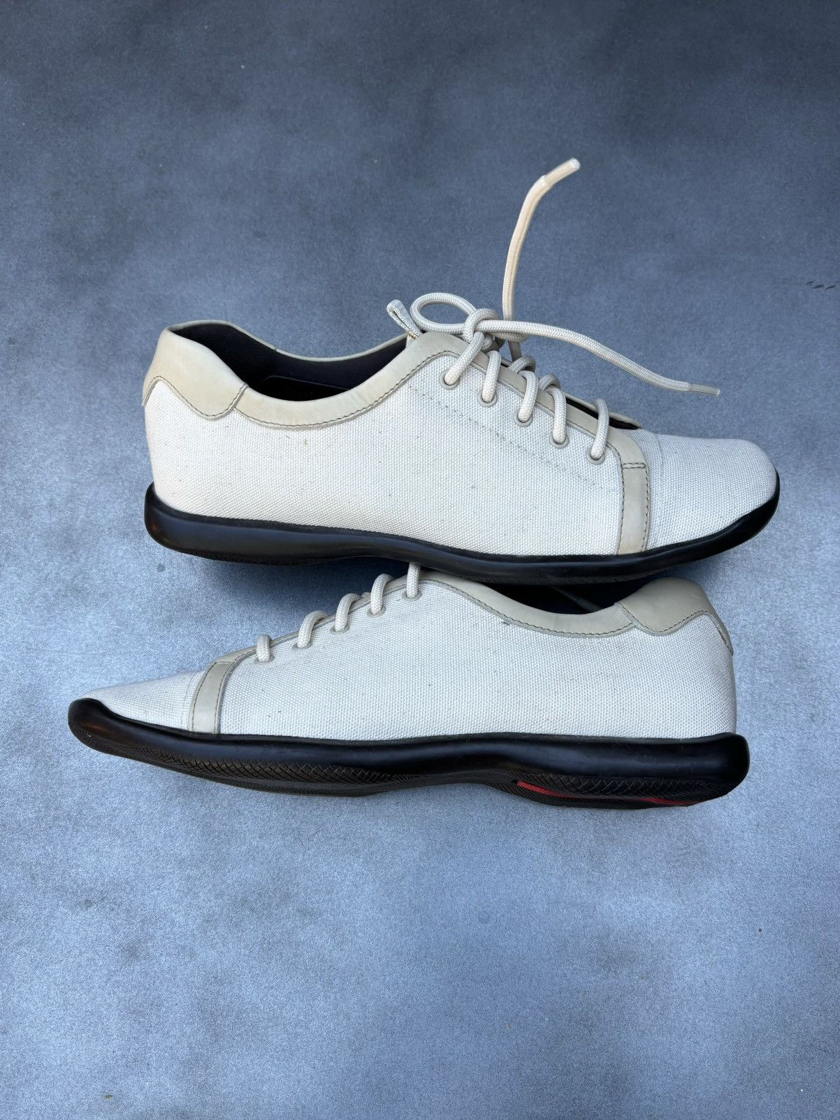 Prada × Vintage 2000s Prada Shoes Vintage Square Toe Sport Canvas 90s 3864 Size US 7 / IT 37 - 5 Thumbnail