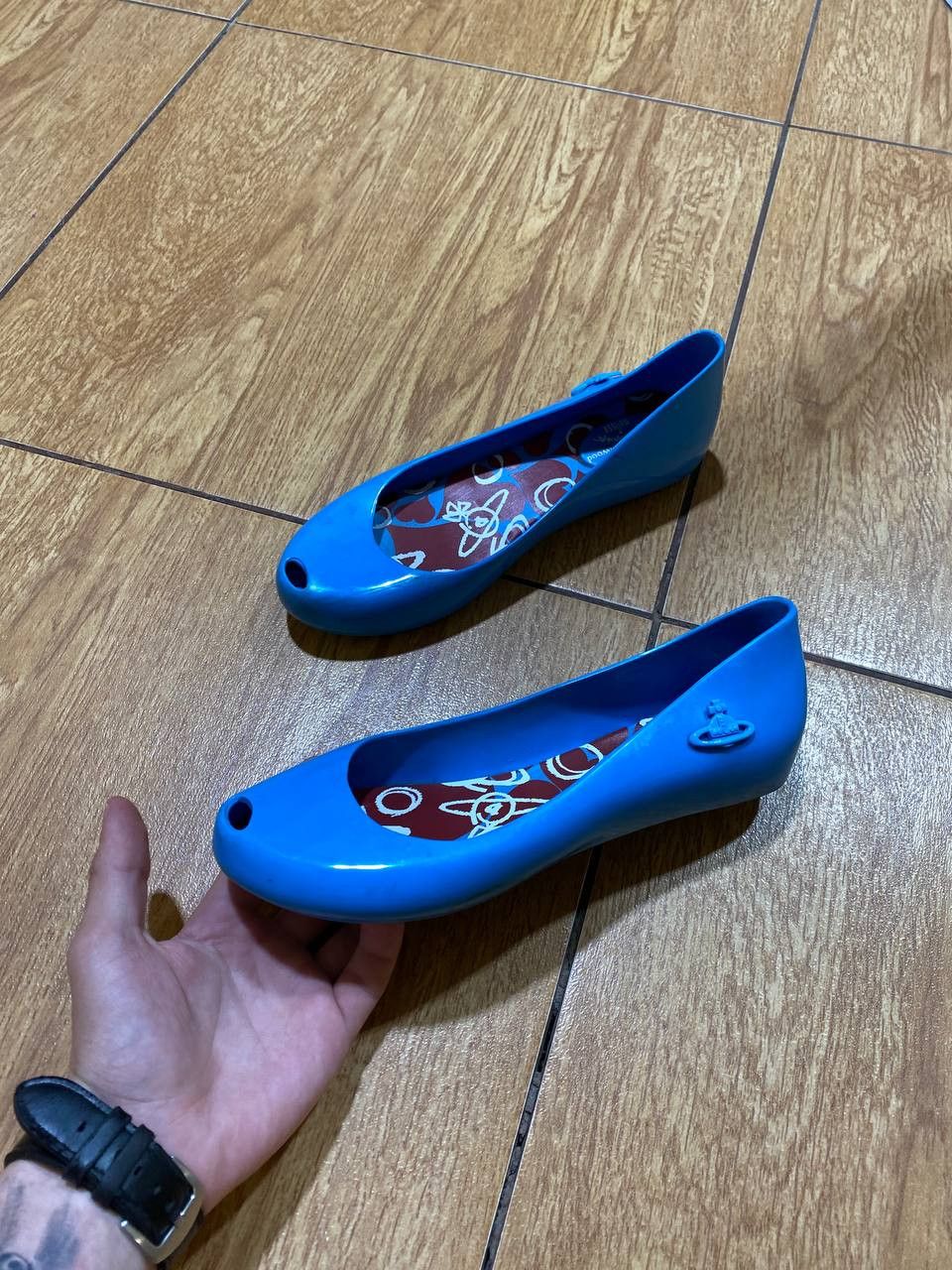 Melissa × Vivienne Westwood blue flats logo Melissa x Vivienne Westwood streetwear Size US 7 / IT 37 - 6 Thumbnail