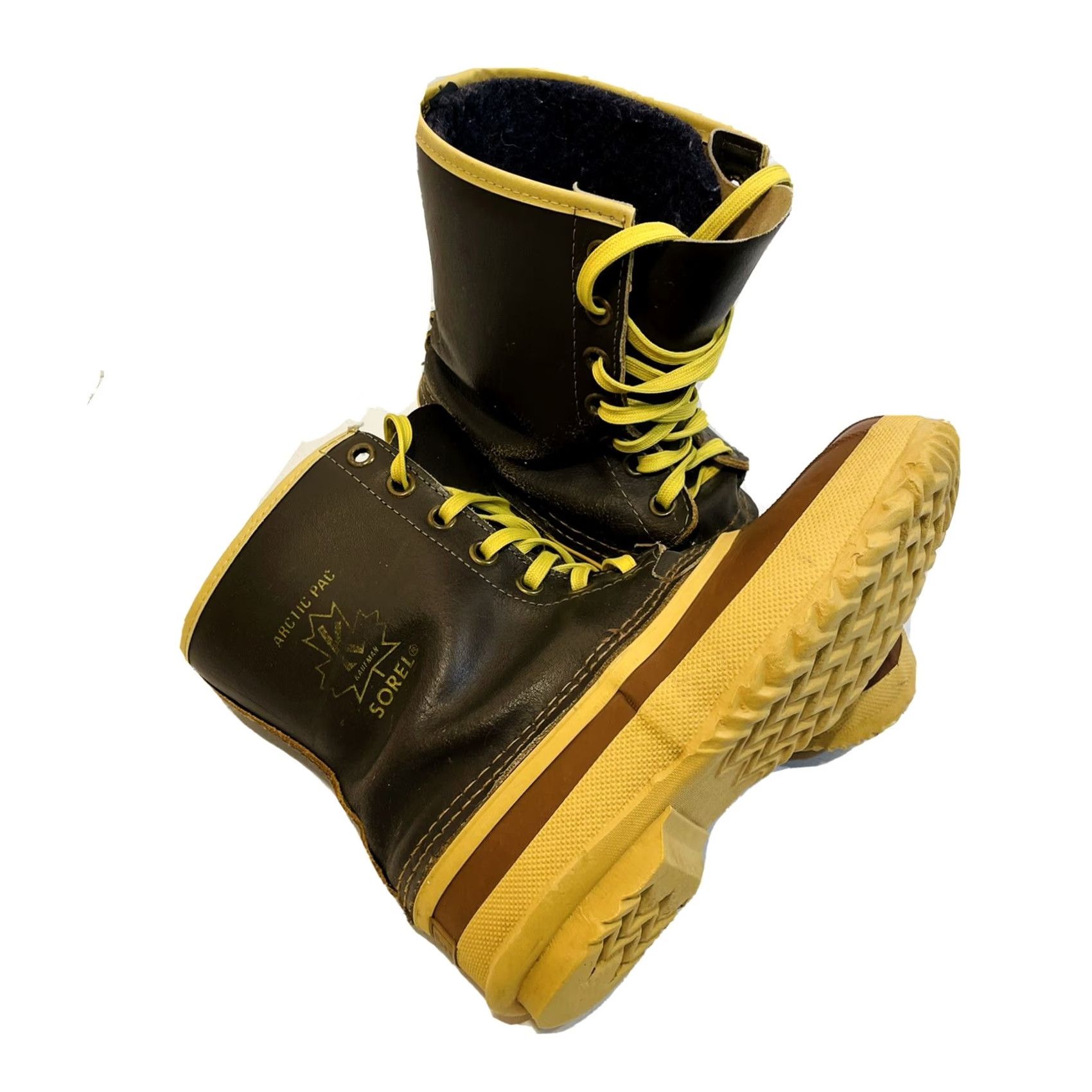 SOREL Sorel Artic Pac Brown Leather/Rubber Wool Lined Winter Snow Boots Men’s 6.5 Size US 7 / EU 40 - 2 Thumbnail
