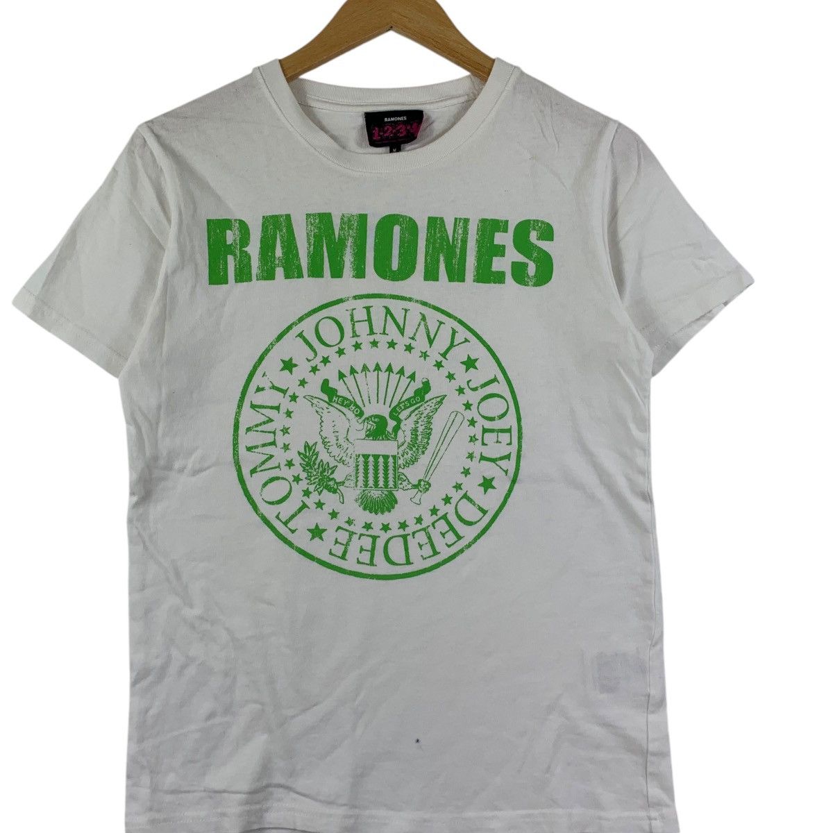 Band Tees RAMONES PUNK BAND Seal White Logo Promo Tee Shirt Top Album Size M / US 6-8 / IT 42-44 - 3 Thumbnail