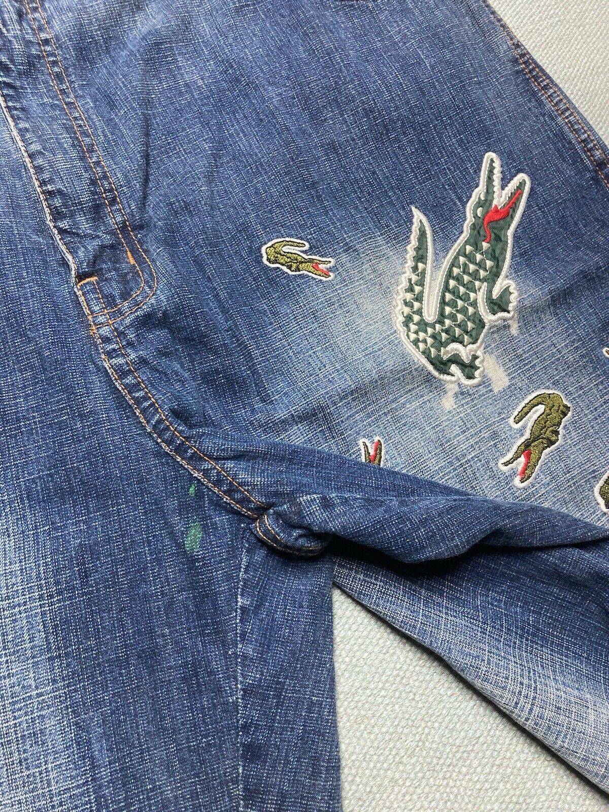 Lacoste × Vintage y2k baggy jeans shorts lacoste faded southpole alligator 44 Size US 44 / EU 60 - 3 Thumbnail