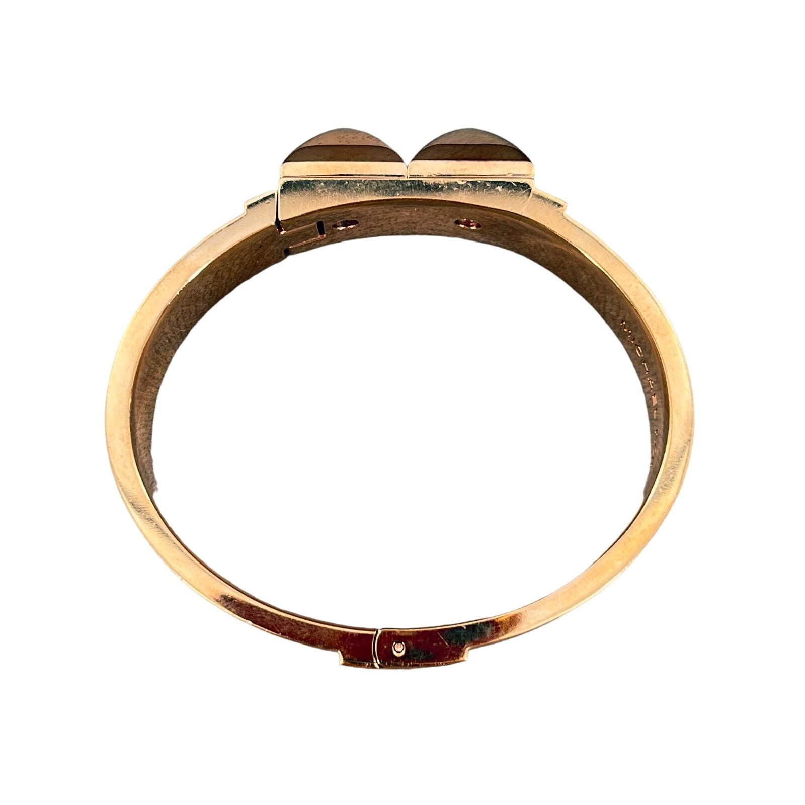 Michael Kors Michael Kors Pyramid Stud Bangle Bracelet Hinged Rose Gold Size ONE SIZE - 7 Thumbnail