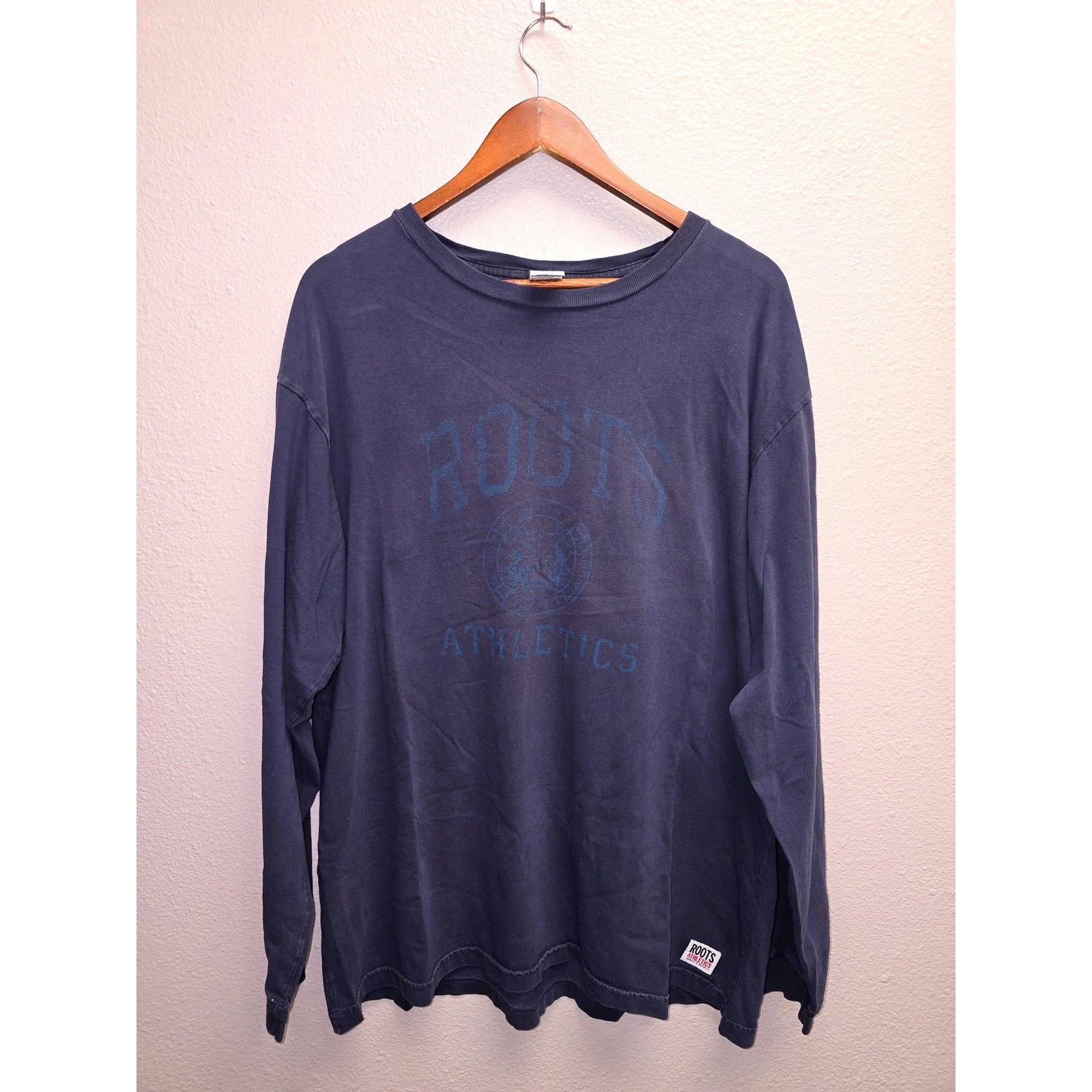 Other Vintage Roots Athletics Shirt Long Sleeve Graphic Blue XL Size US XL / EU 56 / 4 - 1 Thumbnail