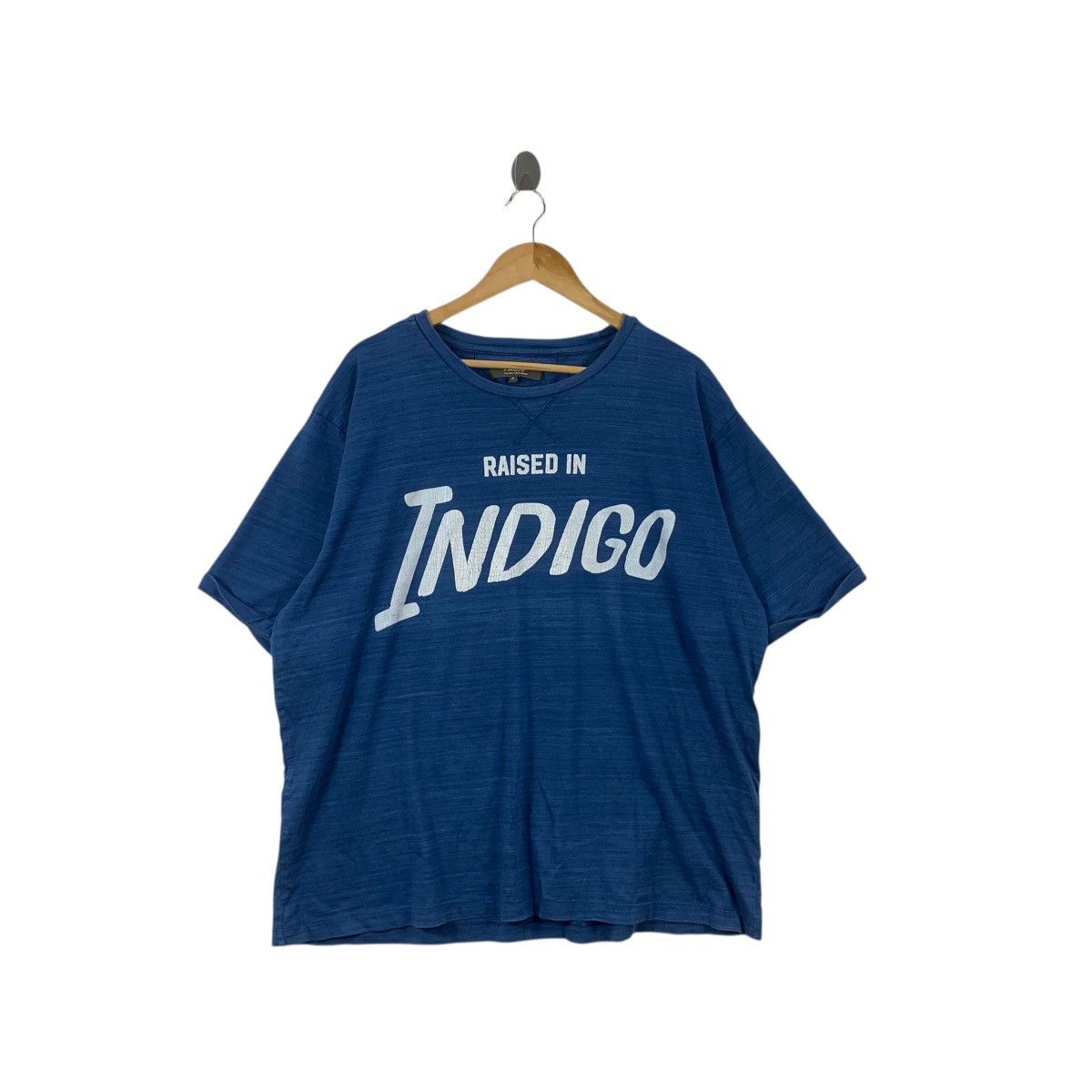 Other AZUL JAPAN Natural Pure Indigo Dye Baggy Tee Shirt Top Size 3XL / US 20-22 - 3 Thumbnail