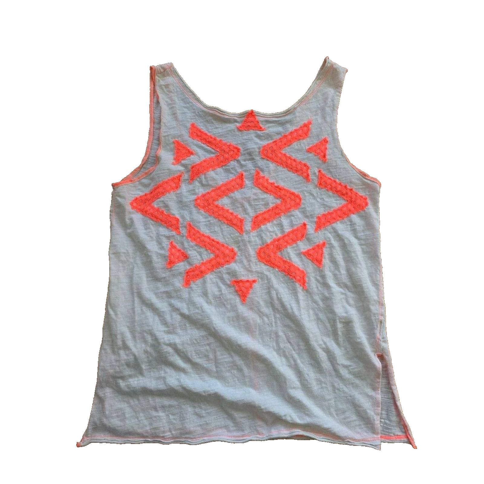 Free People Free People neon pink and white tank top S/P A001939 Size S / US 4 / IT 40 - 2 Thumbnail