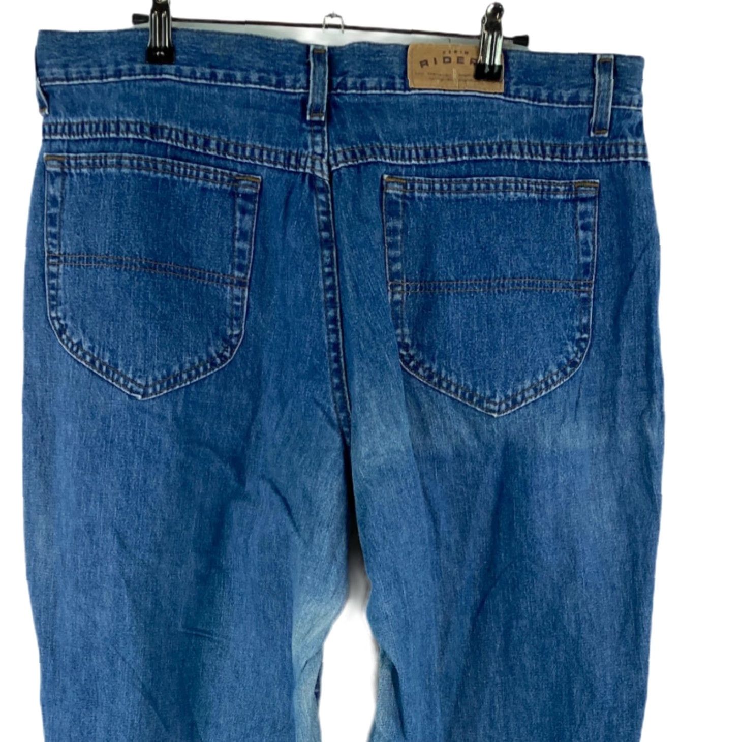 Lee Lee Riders Women's High Rise Stretch Straight Leg Jeans Blue 18 Long 32" 90s Size 40" / US 18 - 4 Thumbnail