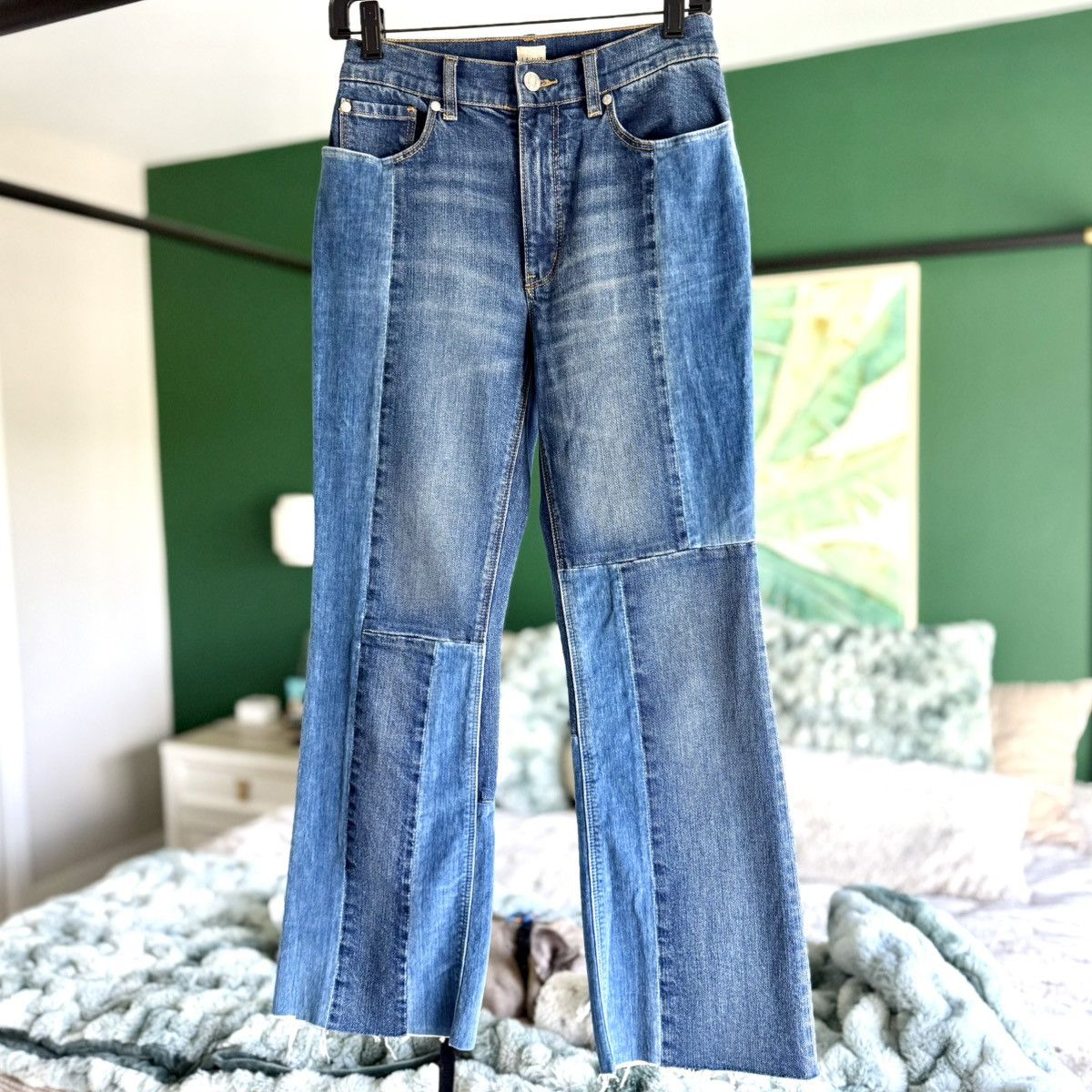 Rebecca Taylor La Vie Rebecca Taylor Patched Flare Jeans | Size 25 Size 25" / US 0 / IT 36 - 1 Thumbnail