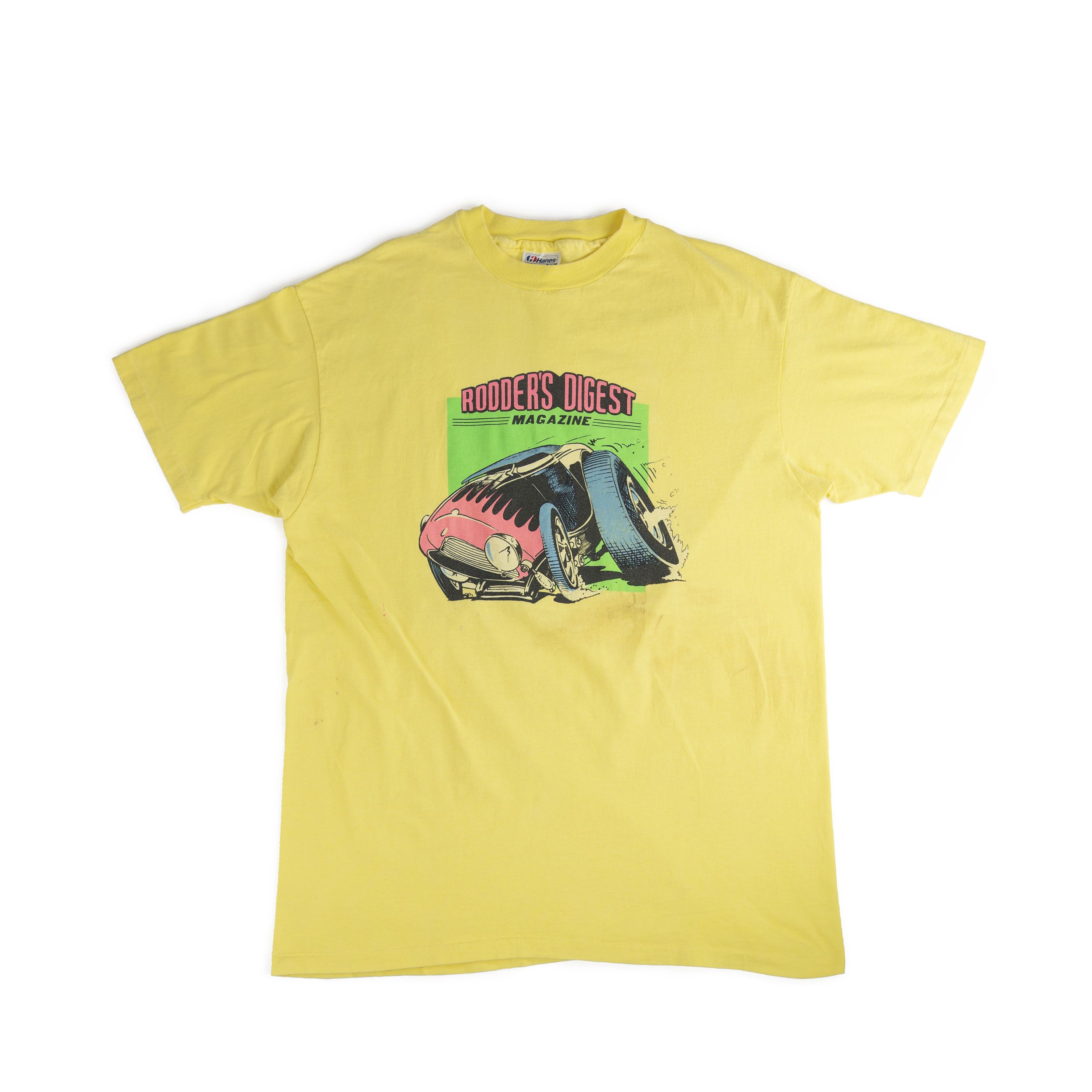 Hanes × Vintage Vintage 1990's Rodder's Digest Car Magazine Tee Shirt Size US XL / EU 56 / 4 - 1 Thumbnail