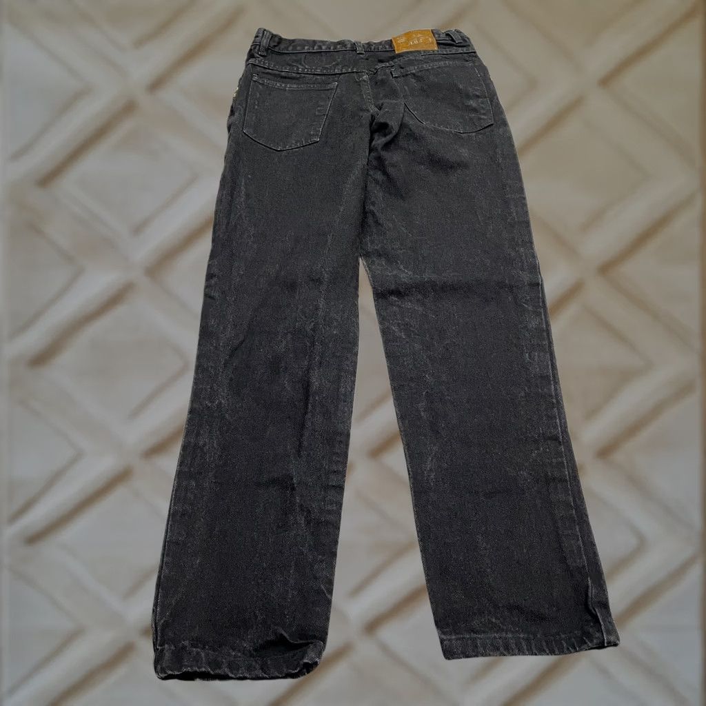 Brighton Brighton Blue Lexicco Vintage Studded Denim Jeans Womens 12 Black Straight 90s Retro Designer Jeans Size 34" / US 12 / IT 48 - 1 Thumbnail