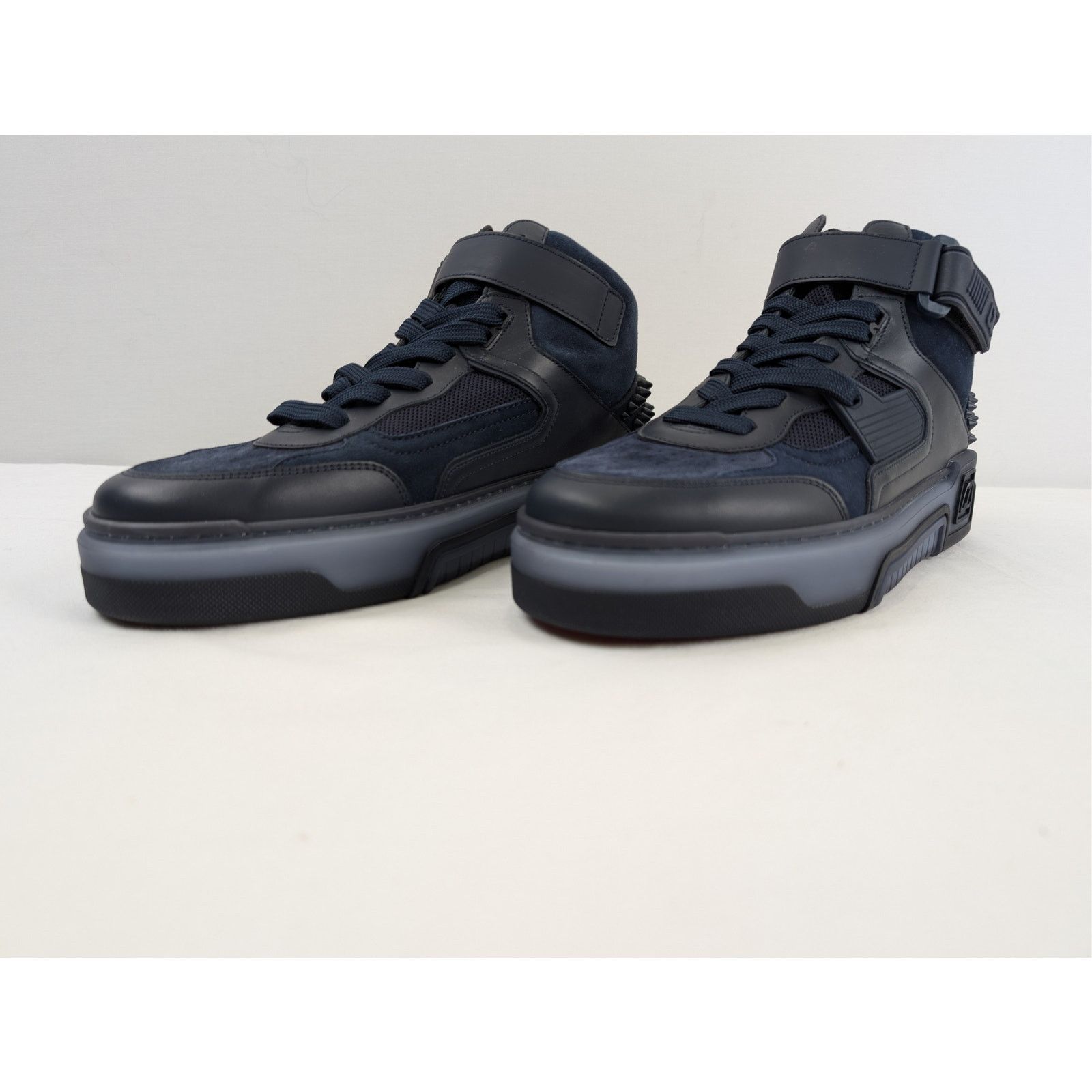 Christian Louboutin o1rshd1 Astroloubi Mid Flat Sneakers in Marine Blue Size US 9.5 / EU 42-43 - 9 Thumbnail