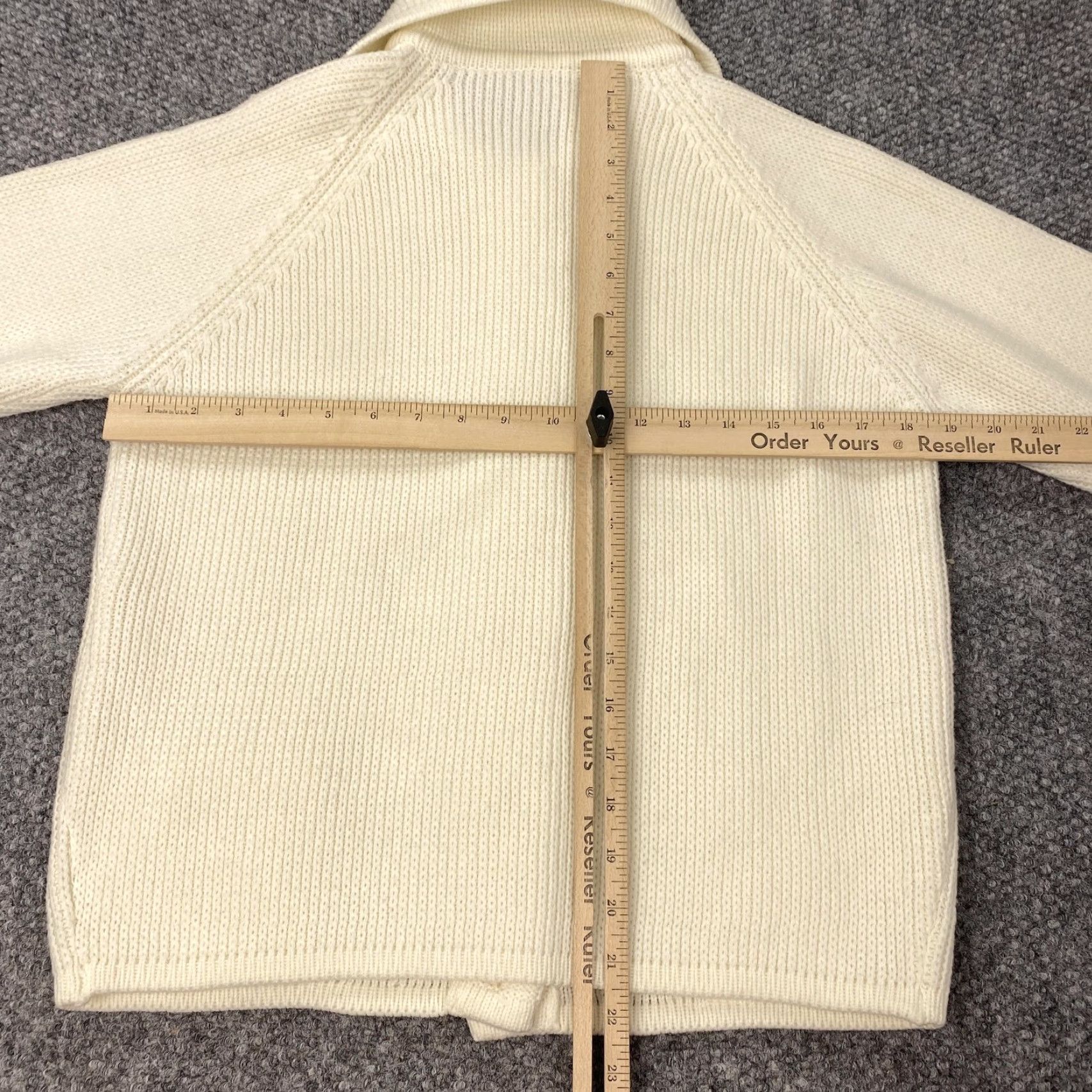 Vintage VINTAGE Knit Sweater Womens Medium Leaf Pattern Button Front Pockets 90s Cardigan Ivory Off-White Mens Womens Girls Boys Size M / US 6-8 / IT 42-44 - 6 Thumbnail