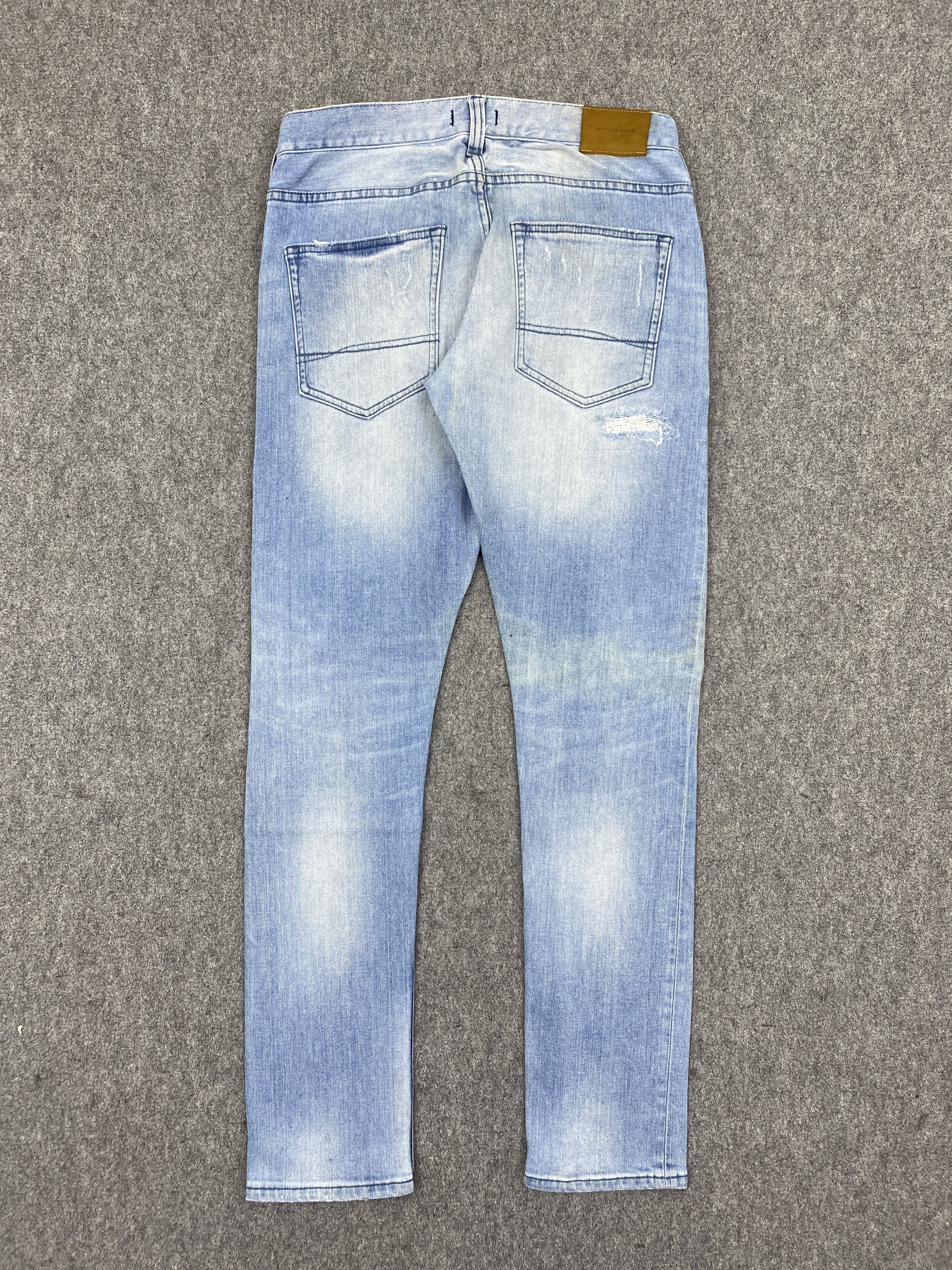 Japanese Brand Vintage Bayflow Denim Patches Skinny Jeans DP2720 Size US 30 / EU 46 - 3 Thumbnail