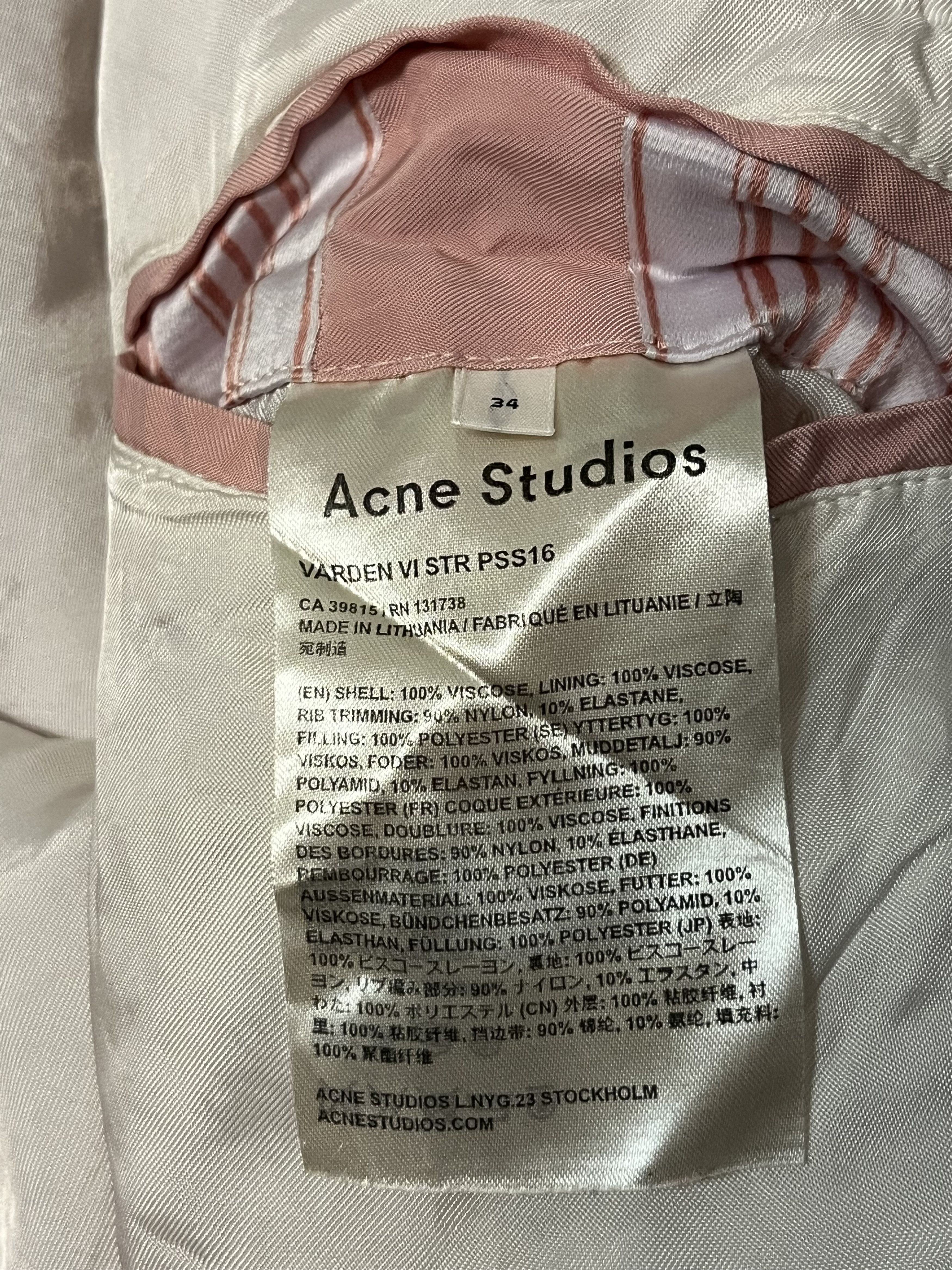 Acne Studios Acne Studios Varden VI STR SS16 Striped Padded Bomber Jacket Size US S / EU 44-46 / 1 - 8 Thumbnail