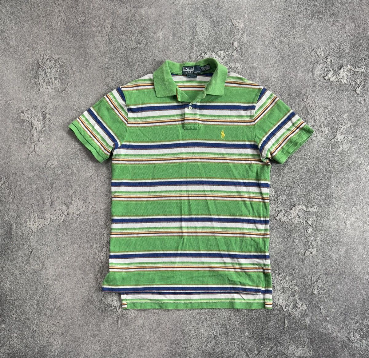 Polo Ralph Lauren × Ralph Lauren × Vintage Polo Ralph Lauren M striped polo button up T-shirt tee RL Size US M / EU 48-50 / 2 - 4 Thumbnail