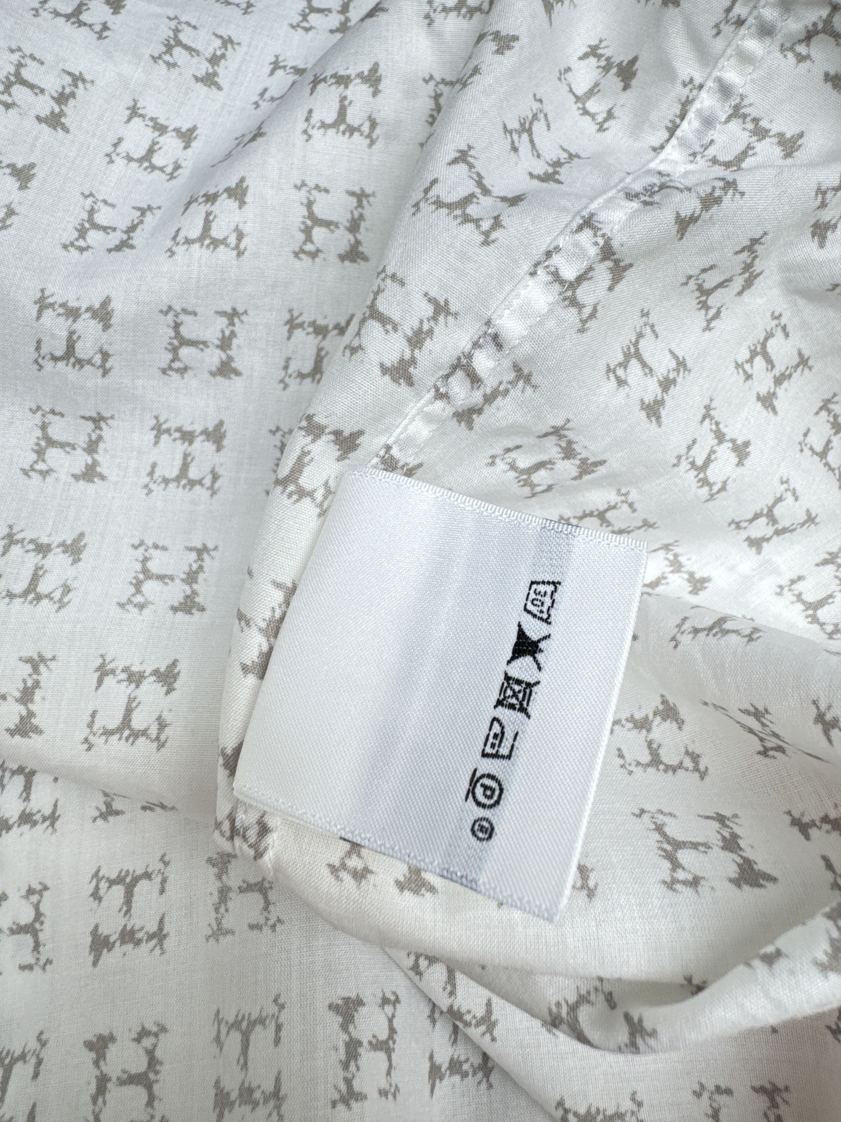 Hermes White Cotton Monogram Shirt Size US M / EU 48-50 / 2 - 8 Thumbnail