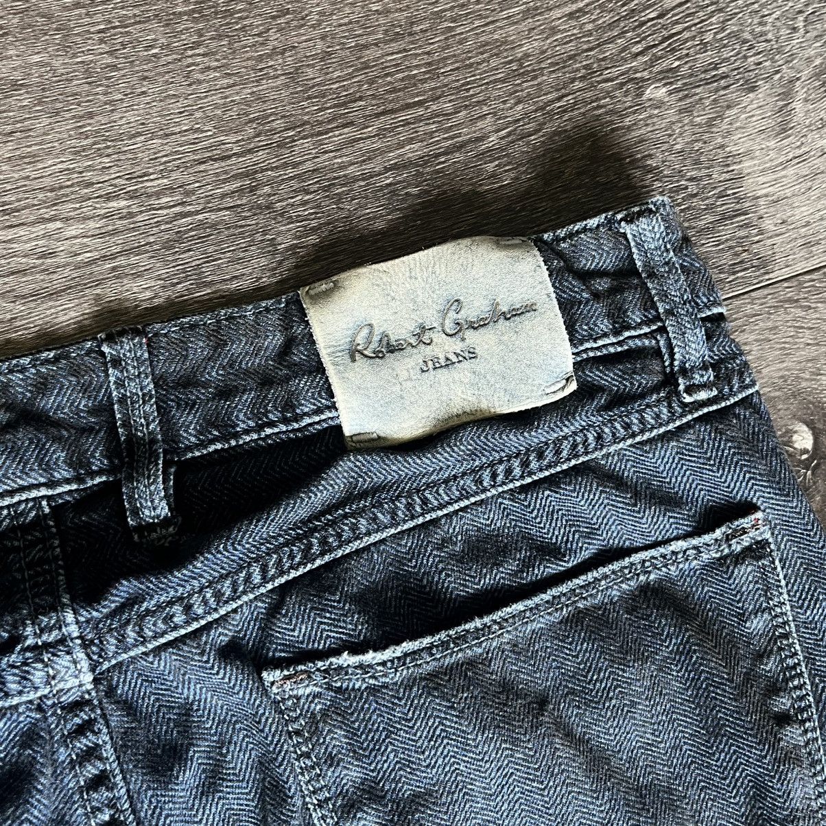 Robert Graham Vintage Robert Graham Slim Jim Washed Blue Denim Jeans 33x30 Size US 33 - 4 Thumbnail