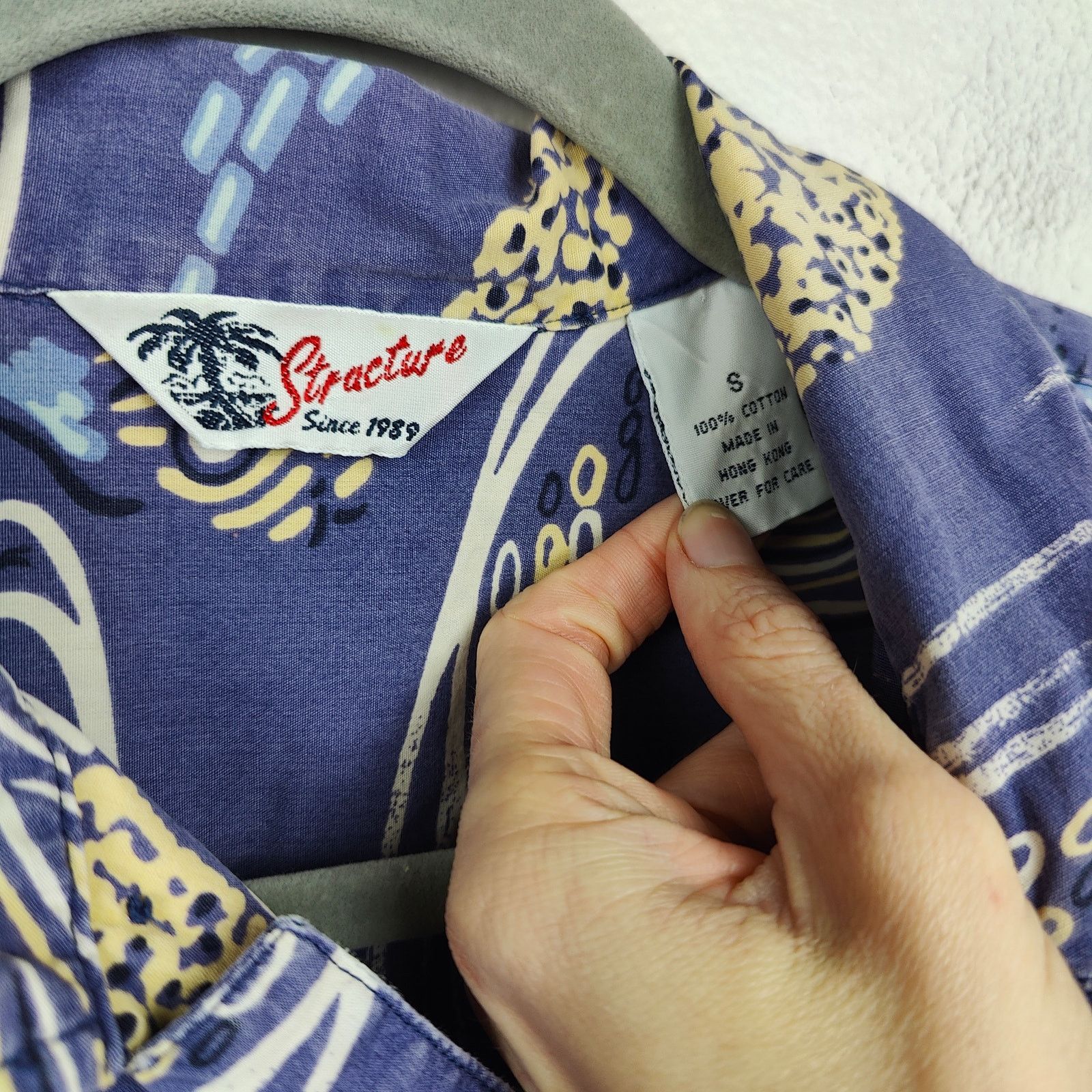 Structure Vintage Y2K 90s Structure Hawaiian Shirt Mens Small Size US S / EU 44-46 / 1 - 3 Thumbnail