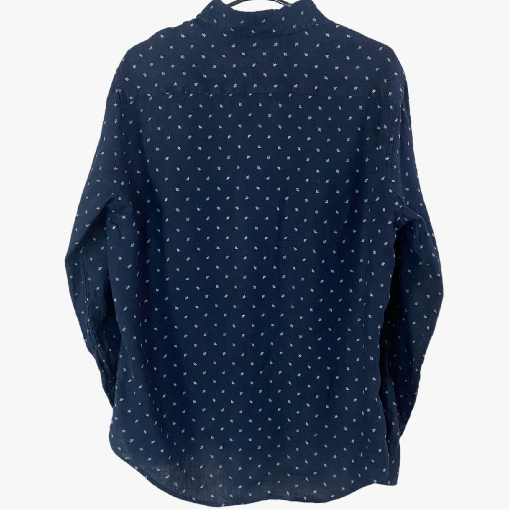 Abercrombie & Fitch Abercrombie & Fitch Button-Down Linen Shirt Navy Blue Casual Long-Sleeve Men L Size US L / EU 52-54 / 3 - 3 Thumbnail