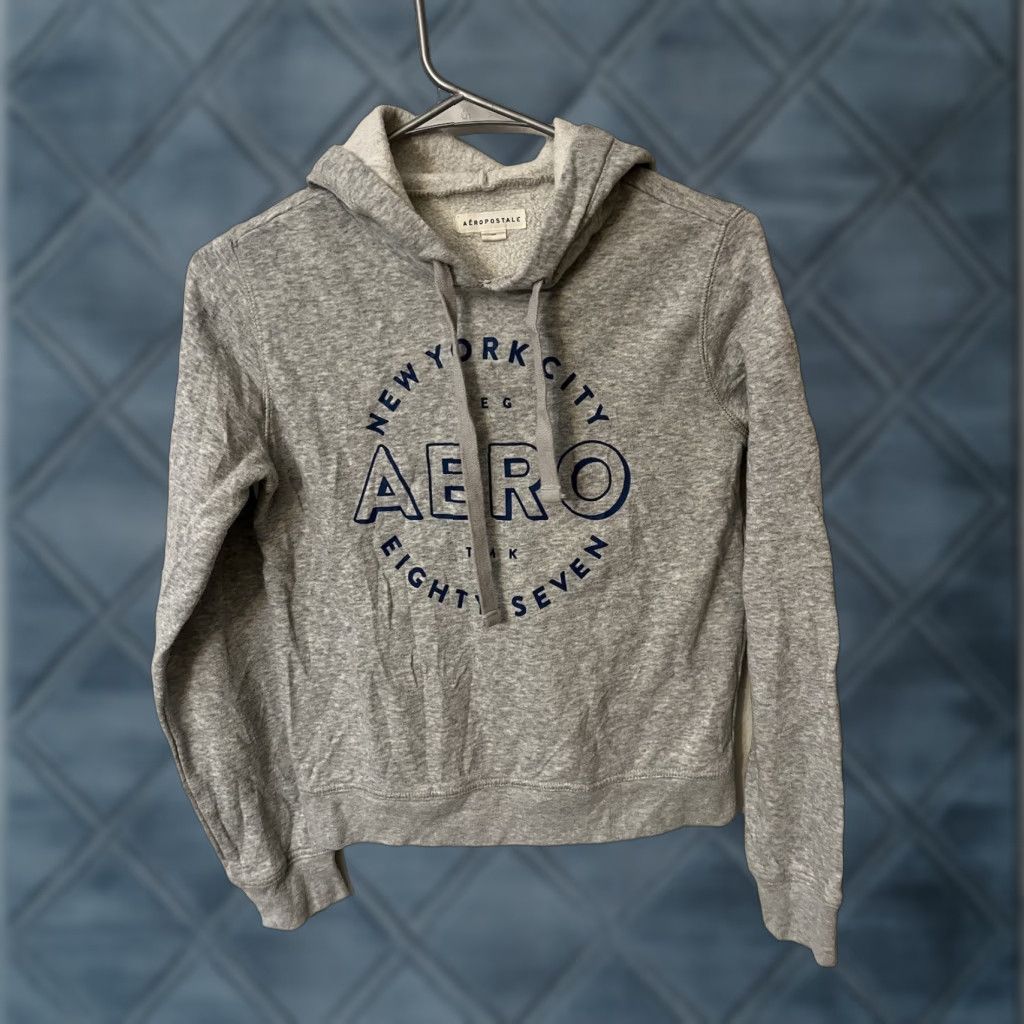 Vintage Aéropostale Hoodie Womens XS Gray Pullover Activewear Regular Size XS Pullover Hoodies Womens Gray Aéropostale Sweatshirt 90s? Size XS / US 0-2 / IT 36-38 - 1 Thumbnail
