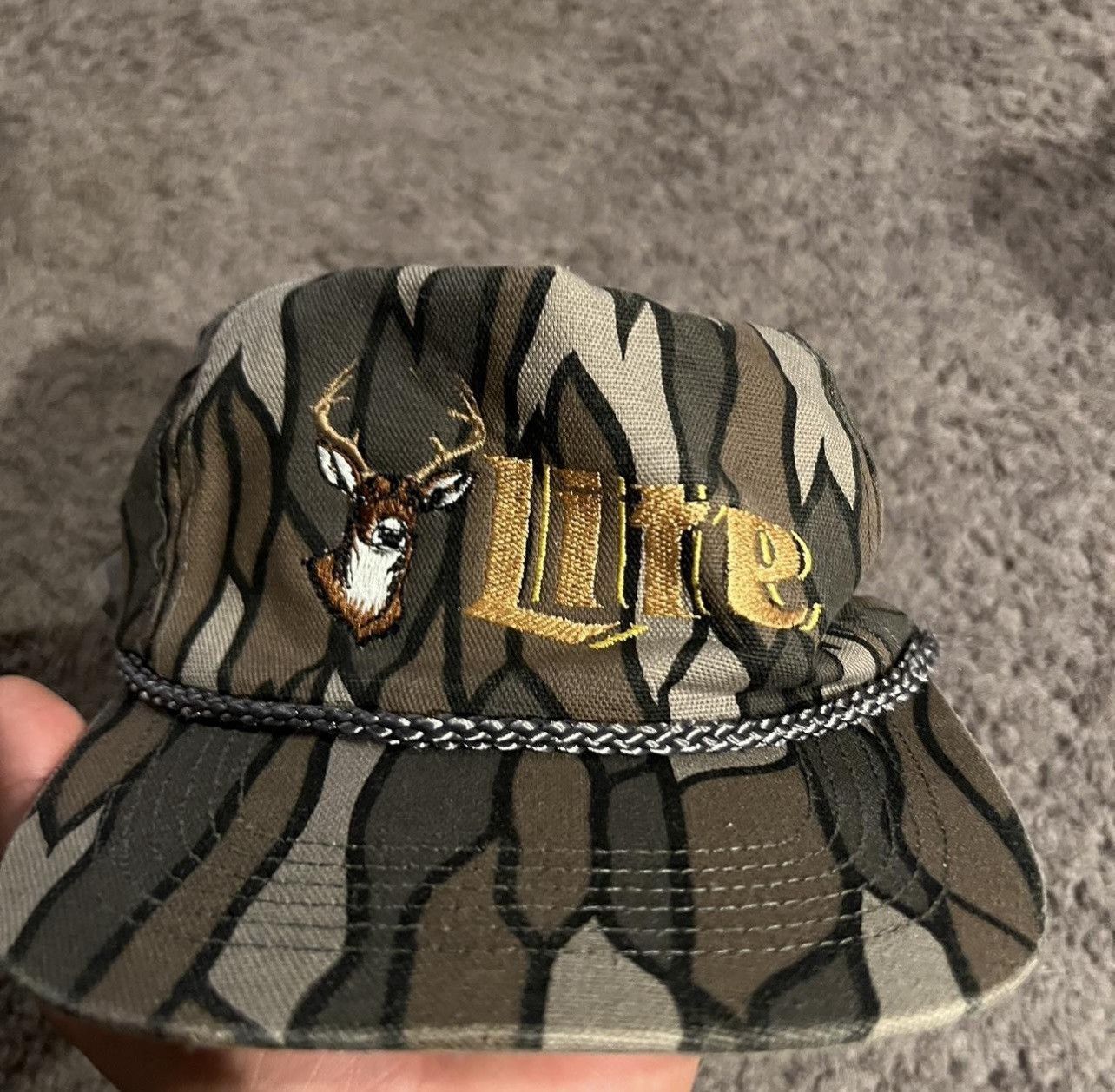 RARE Miller Lite Whitetail Camo Rope Hat