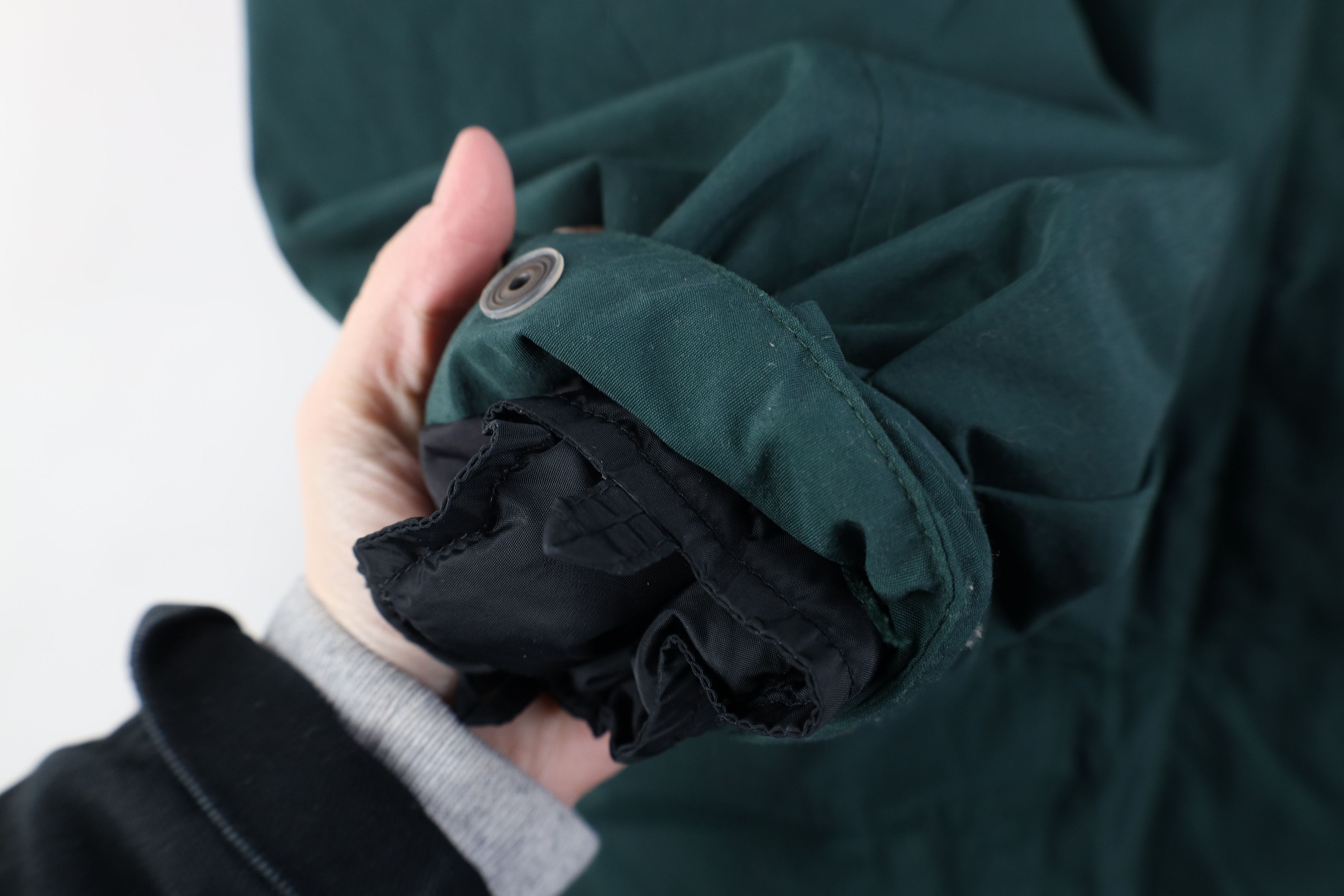 Eddie Bauer Vintage 90s Eddie Bauer Duck Down Hooded Parka Jacket Green Size S / US 4 / IT 40 - 9 Thumbnail