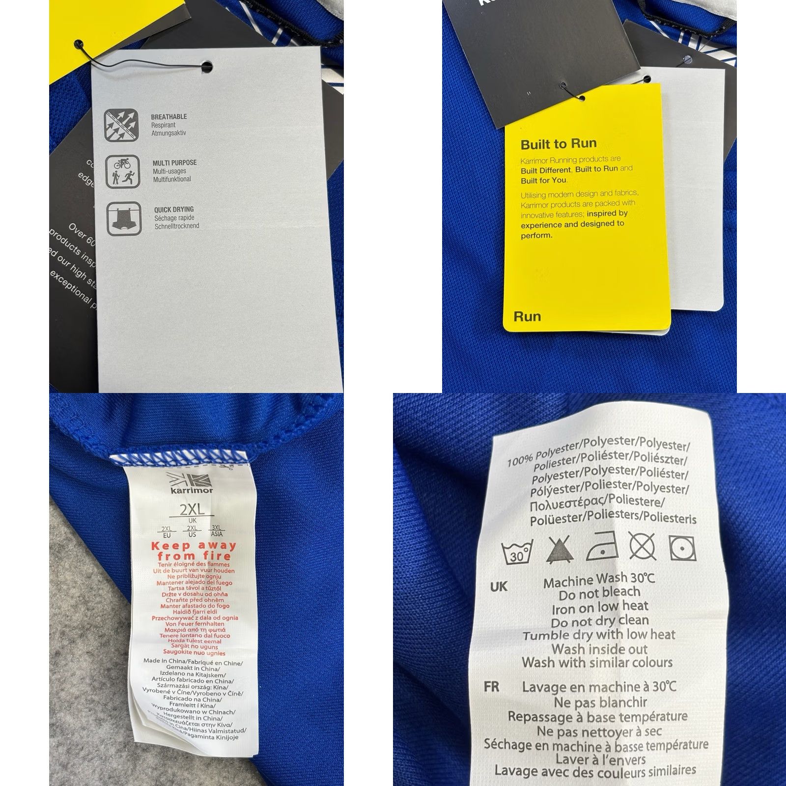 Karrimor Karrimor Run T Shirt XXL 2XL Classic Blue / White Mens New With Defect Size US XXL / EU 58 / 5 - 8 Thumbnail