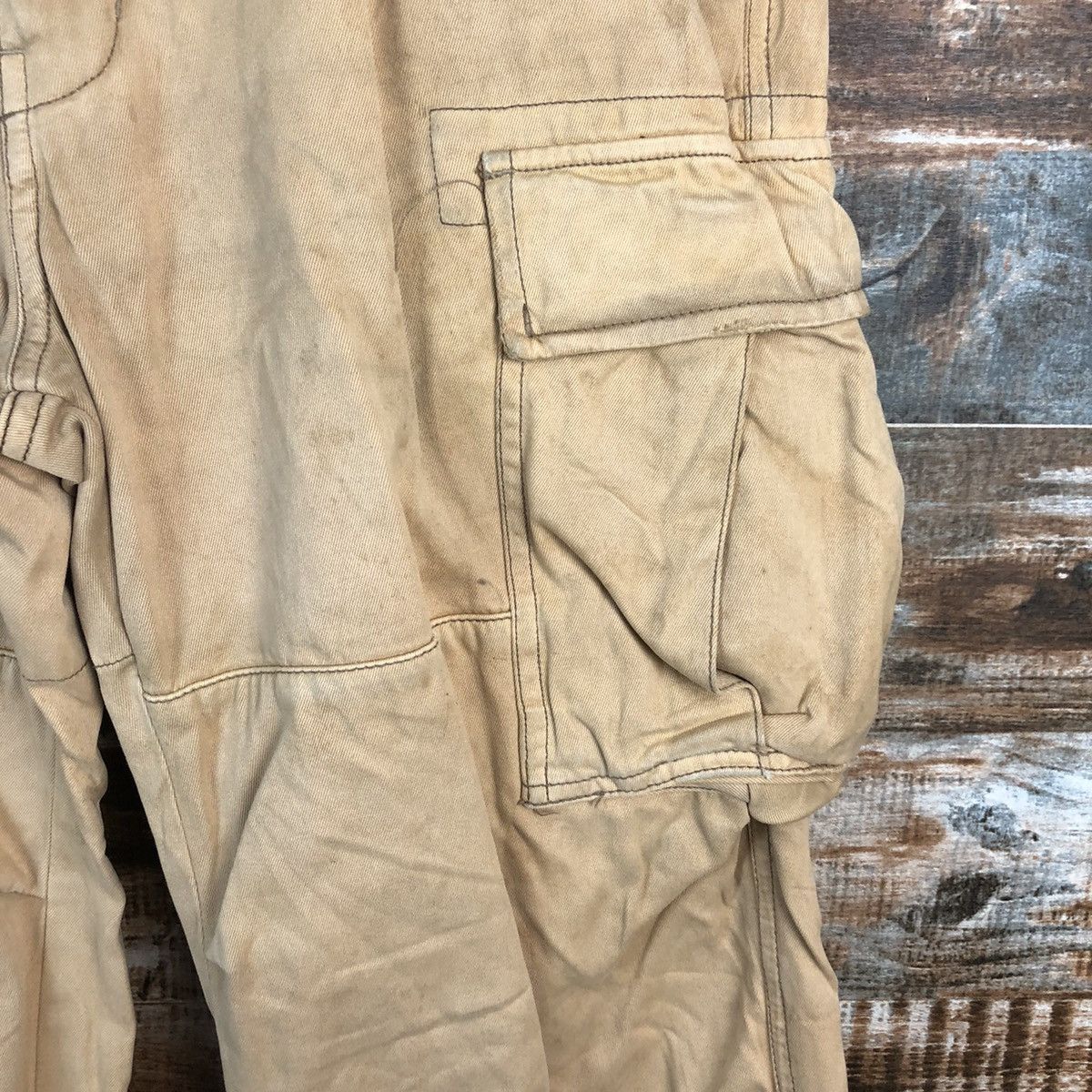 Japanese Brand DL Flash Report Brown Cargo Multipocket Pants #C117 Size US 30 / EU 46 - 10 Thumbnail