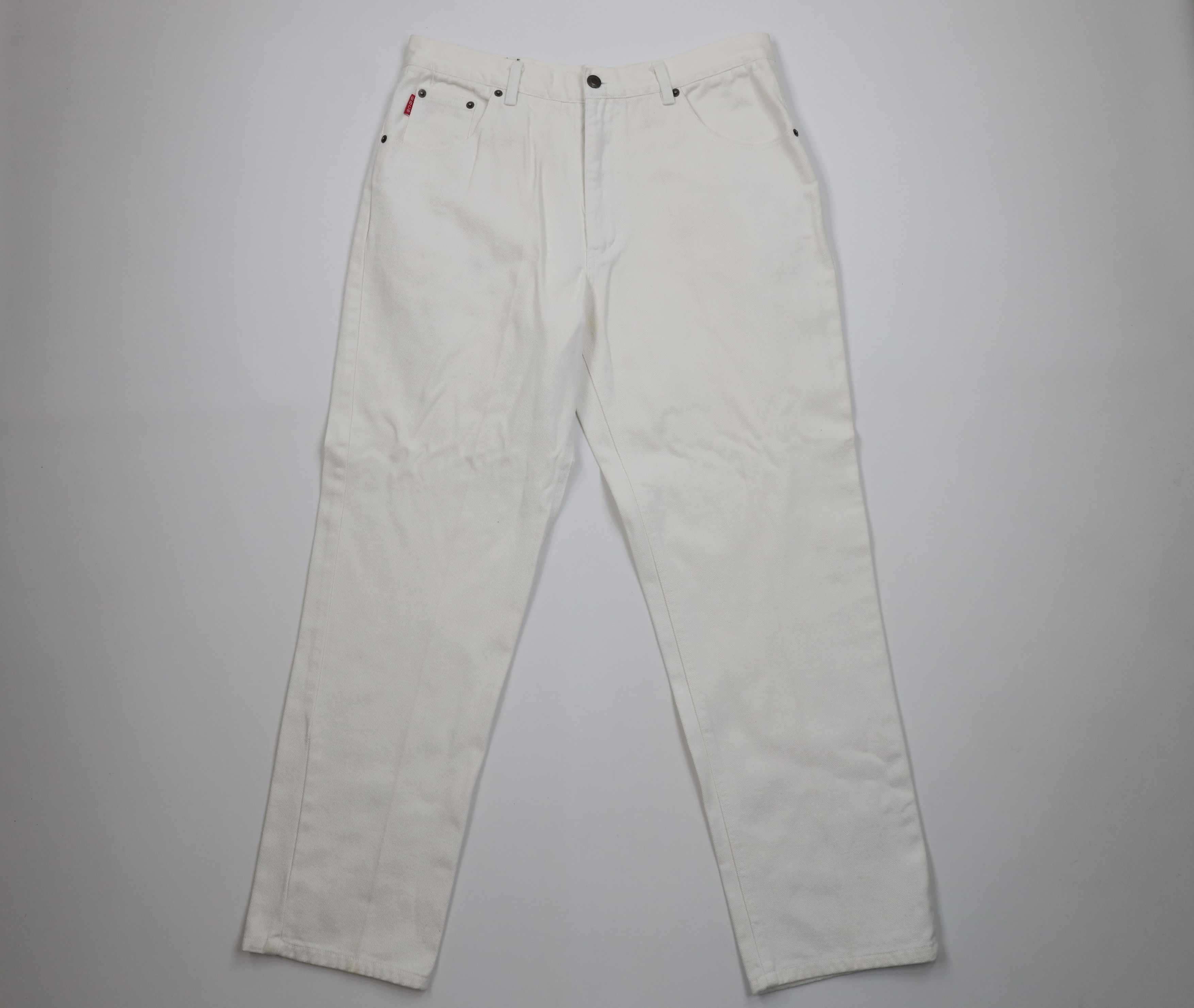 Vintage Vintage 90s Streetwear Relaxed Tapered Leg Jeans White Size US 36 / EU 52 - 1 Thumbnail