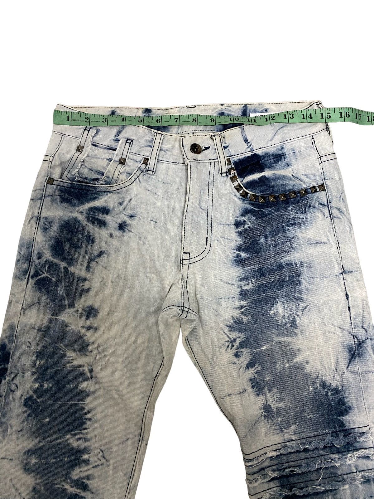Japanese Brand Vintage Semantic Design Tie Dye Denim Jeans Size US 30 / EU 46 - 14 Thumbnail