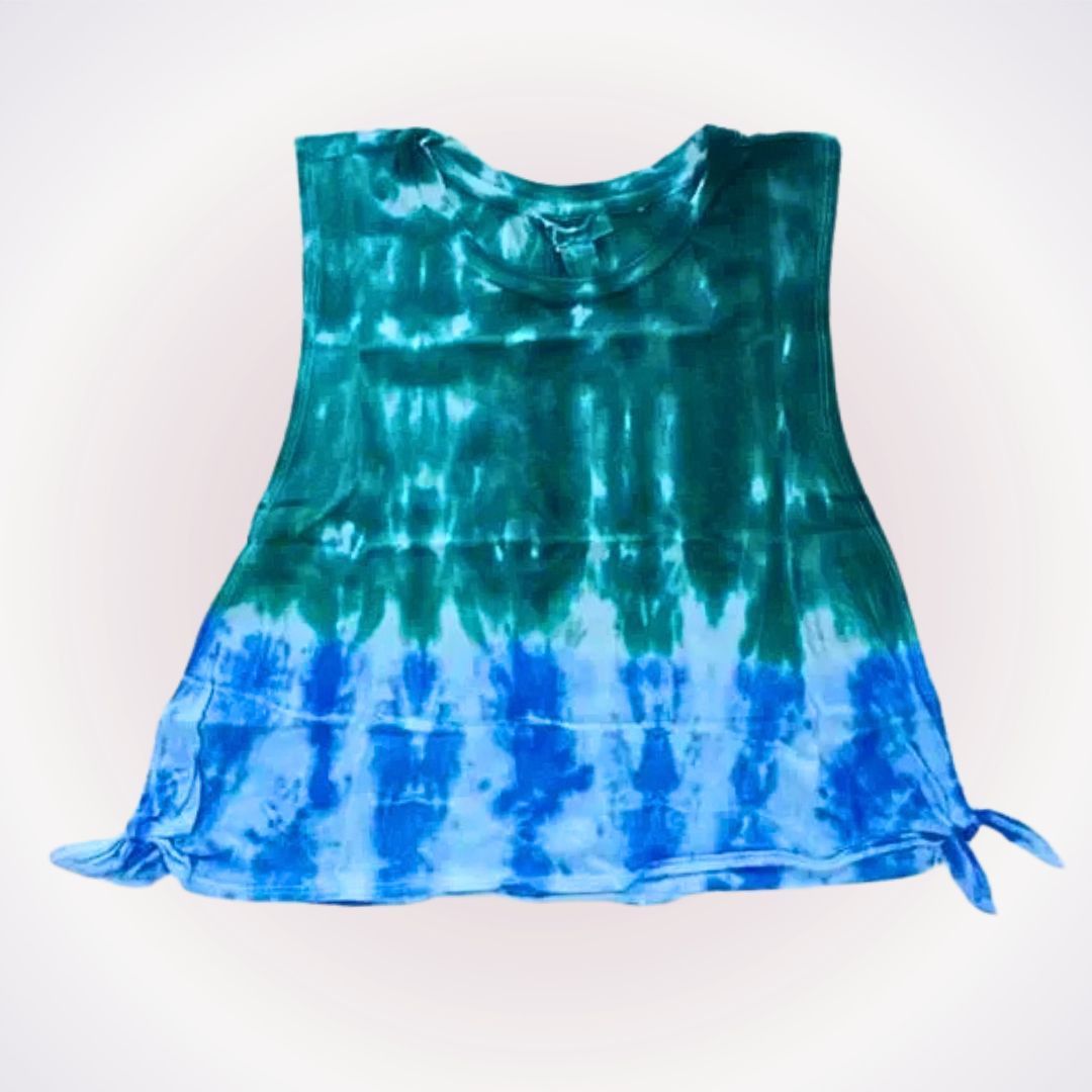 Forever 21 Forever 21 Green and Blue Tie-Dye Tank Top | Sz L Size L / US 10 / IT 46 - 1 Thumbnail