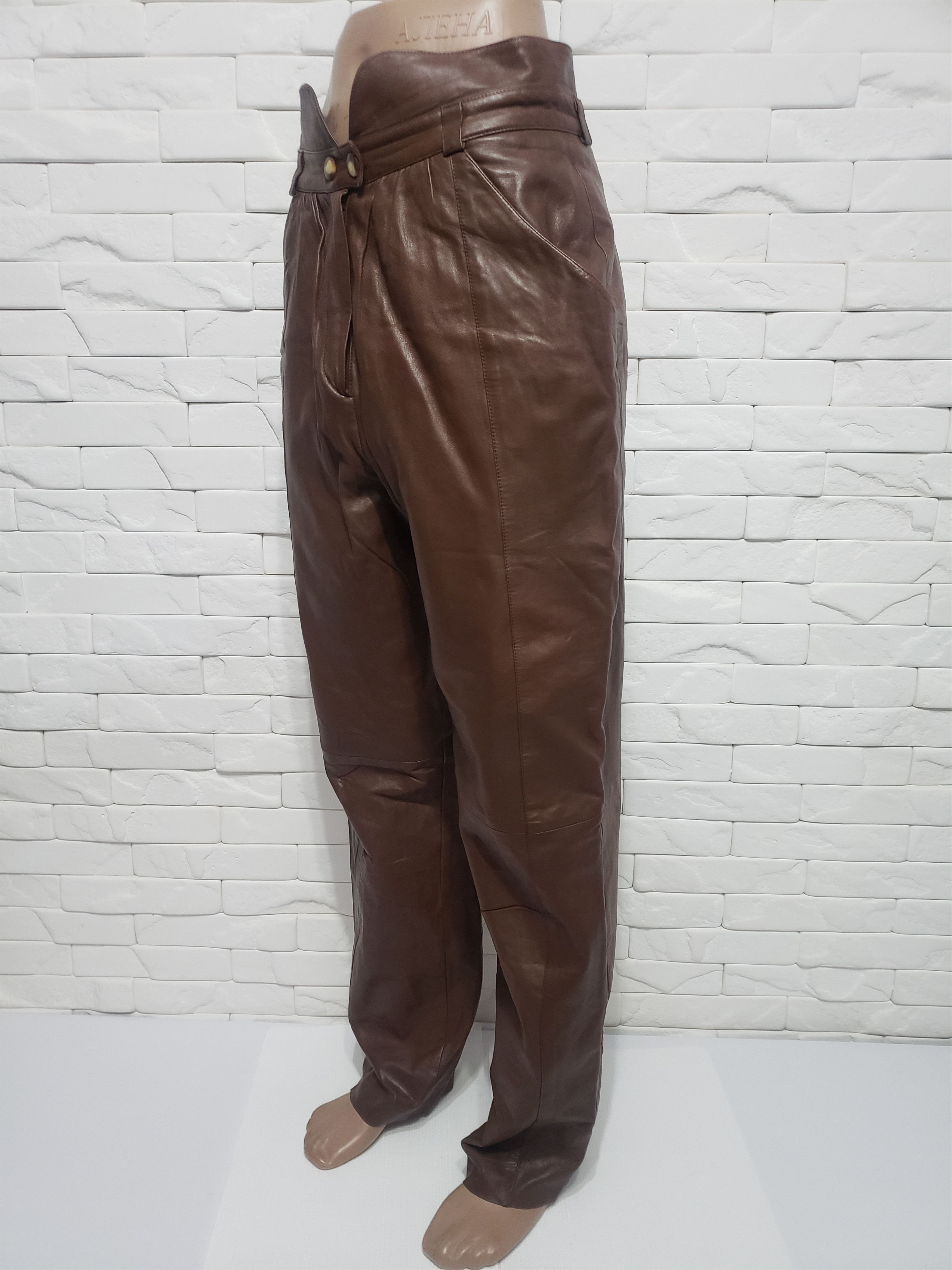 Genuine Leather Women's genuine leather pants. Size 28" / US 6 / IT 42 - 4 Thumbnail