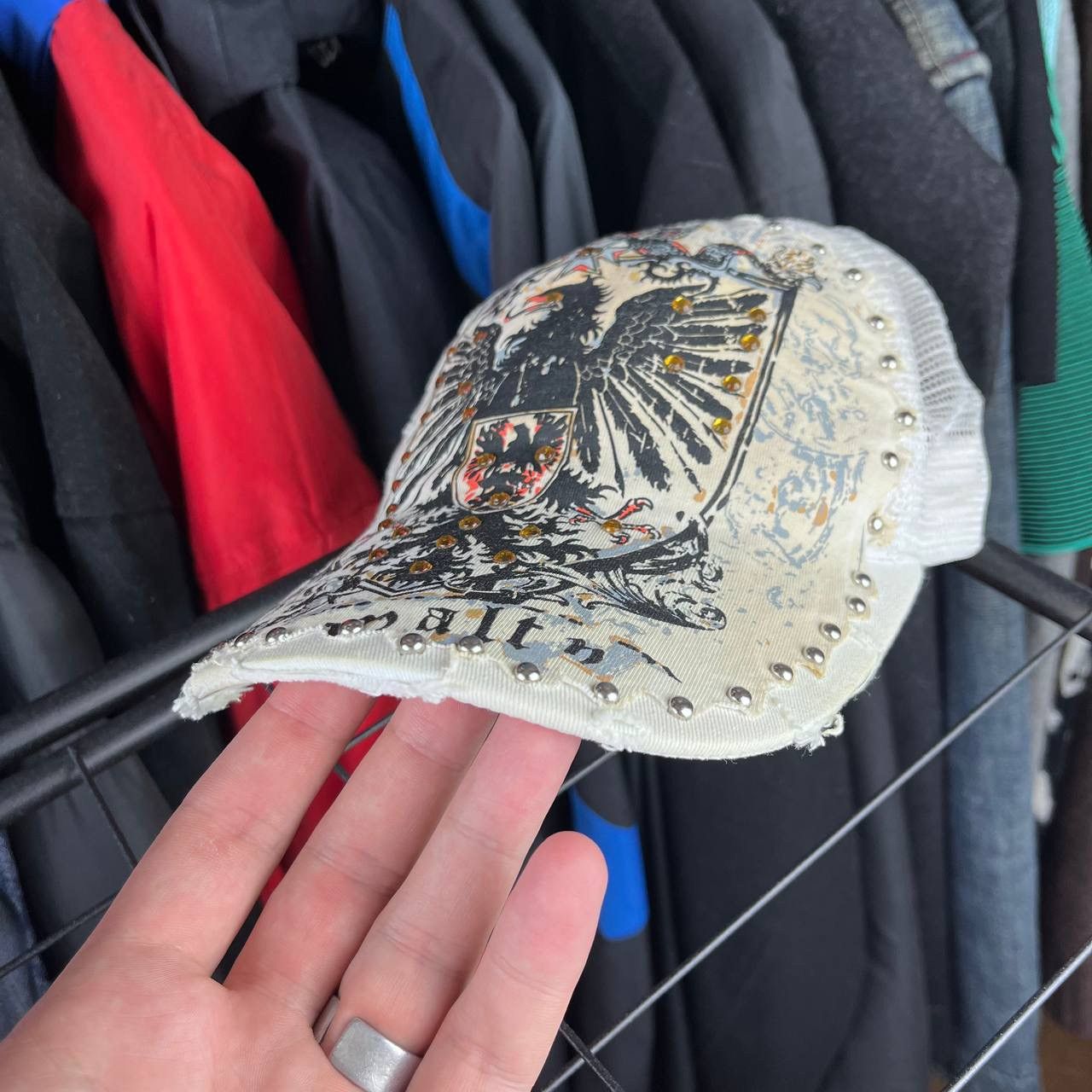Designer × Vintage Vintage BulZeye Distressed Snapback Cap Hat Y2k Size ONE SIZE - 3 Thumbnail