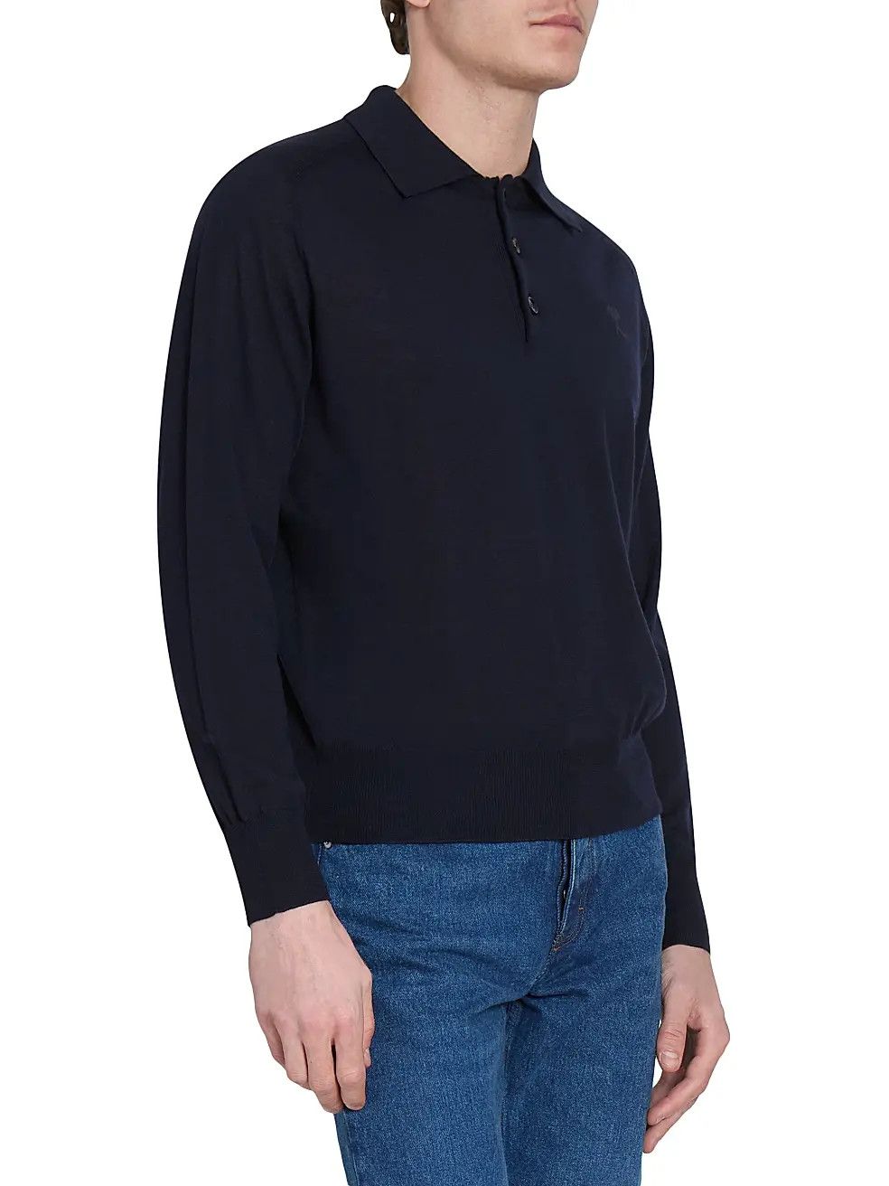 AMI Ami Navy ADC Long Sleeve Polo Size US XXL / EU 58 / 5 - 4 Thumbnail
