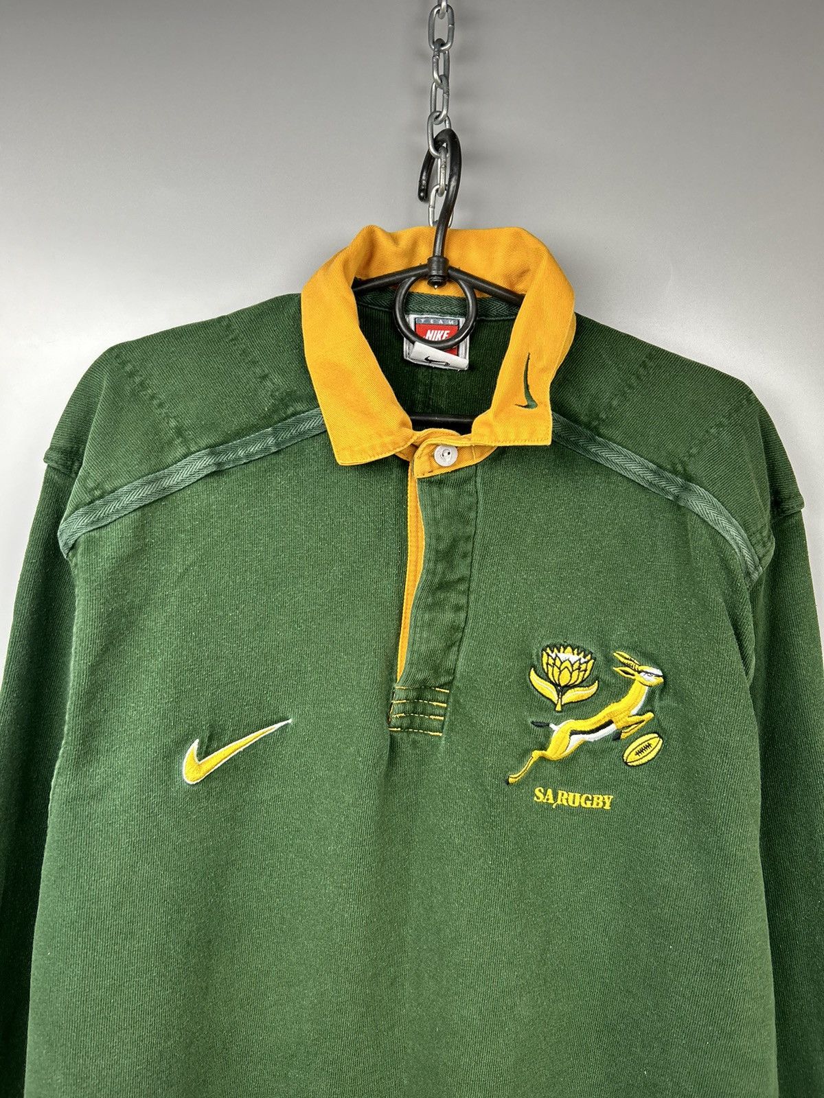 Nike × Vintage Vintage 90s Nike South Africa SA Rugby Long Sleeve Jersey Size US XL / EU 56 / 4 - 2 Thumbnail