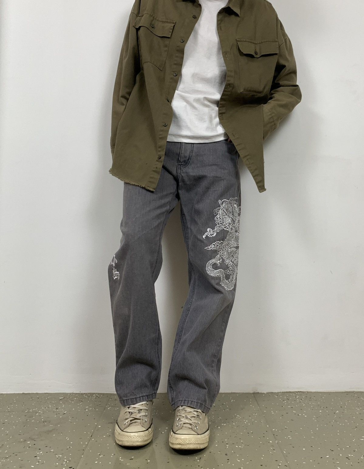 Japanese Brand Kojima Blue Sukajan Dragon Embroidered Pants | Grailed