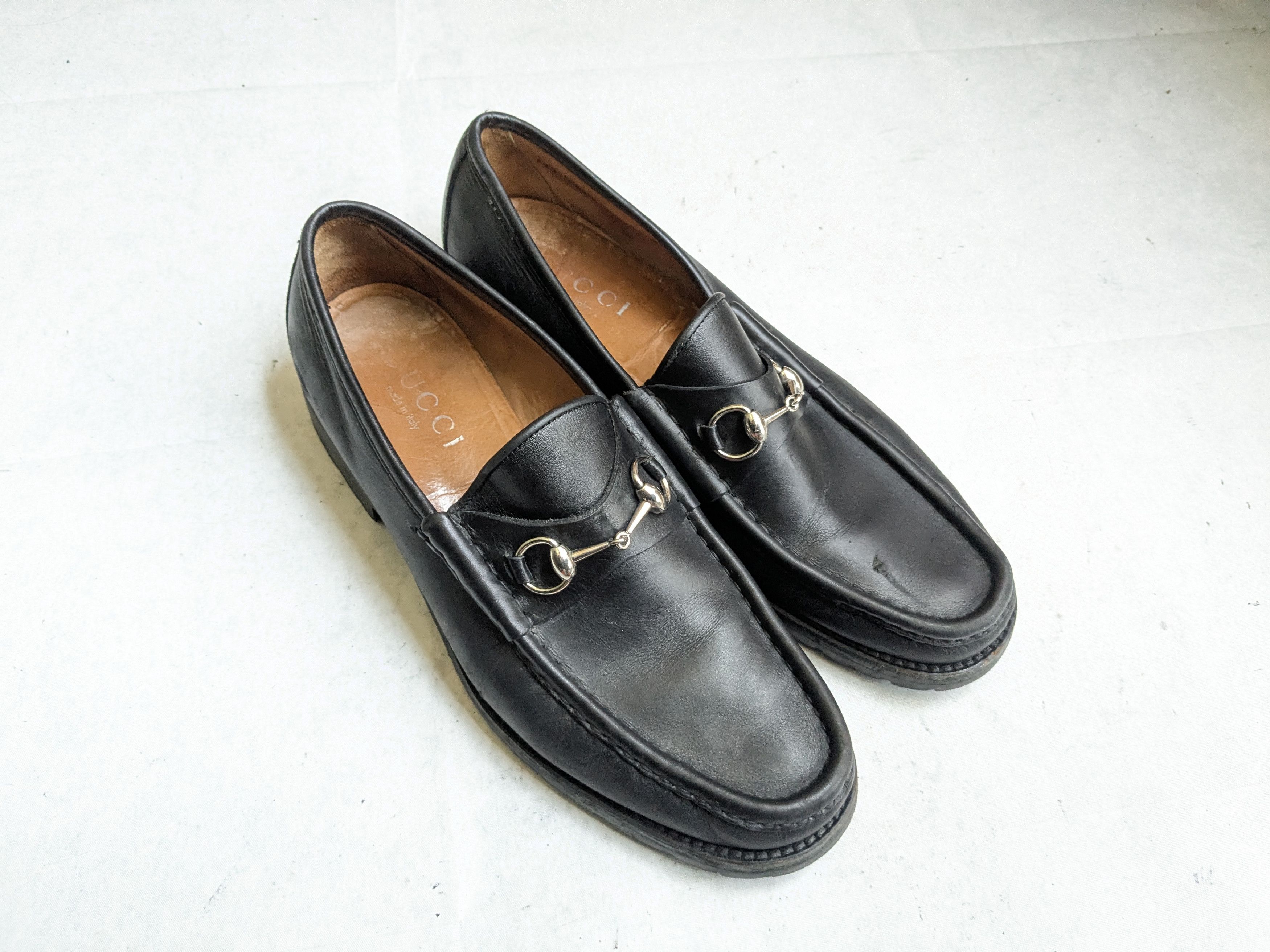 Gucci Gucci Horsebit Loafers Black Leather 12.5 Rubber Size US 12.5 / EU 45-46 - 1 Thumbnail