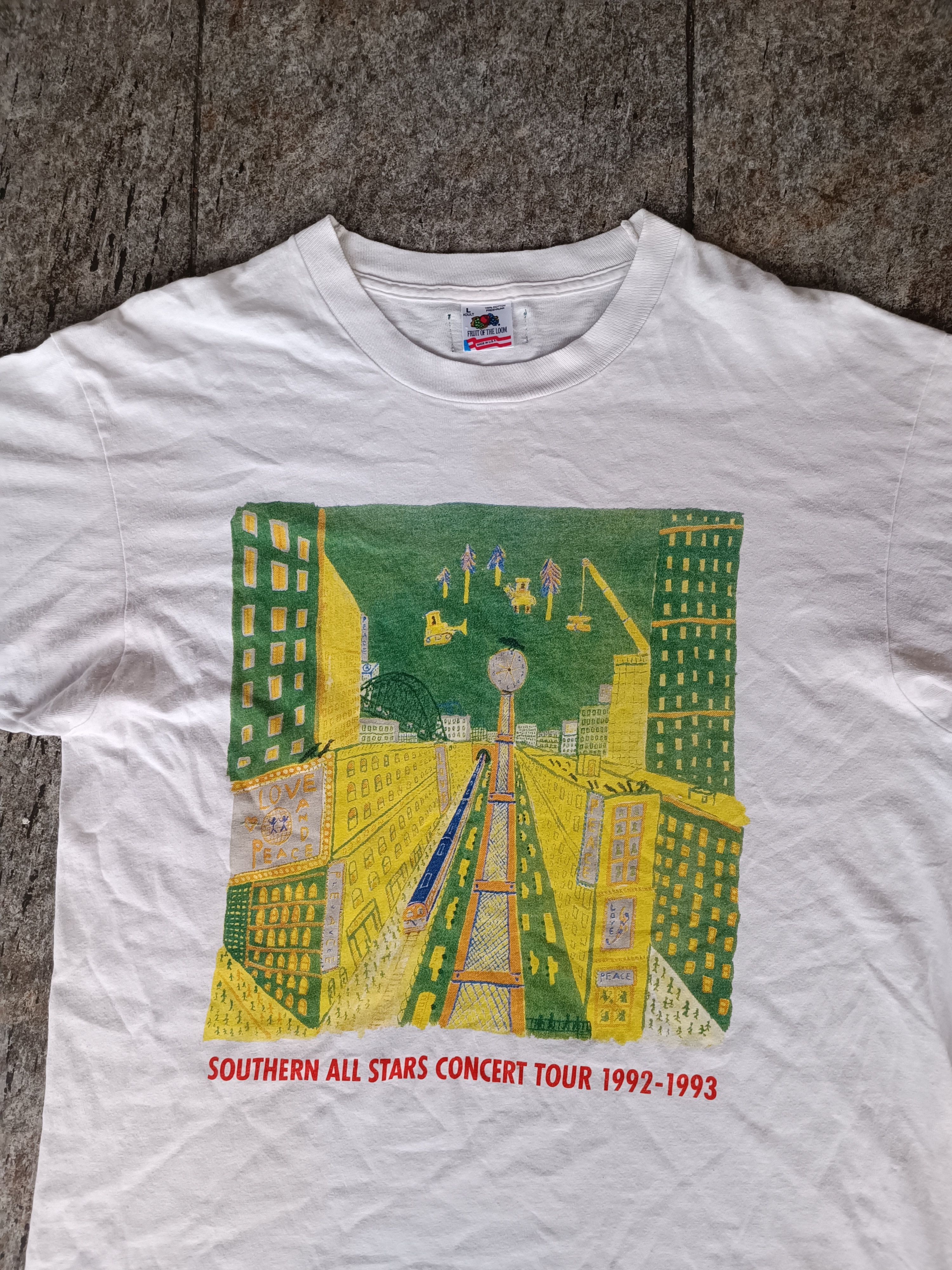 Band Tees × Fruit Of The Loom × Vintage Vintage Band Southern AllStars Concert Tour 92-93 Tee Size US L / EU 52-54 / 3 - 2 Thumbnail