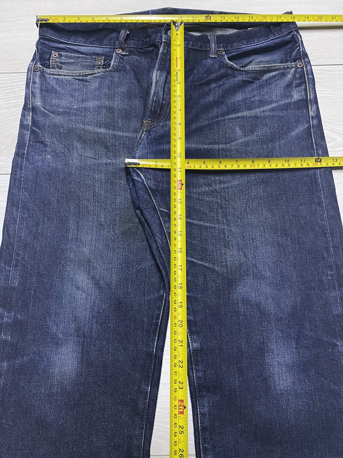 Undercover × Uniqlo Vintage Japanese Uniqlo Blue Wash Selvedge Repair Jeans Size US 36 / EU 52 - 11 Thumbnail